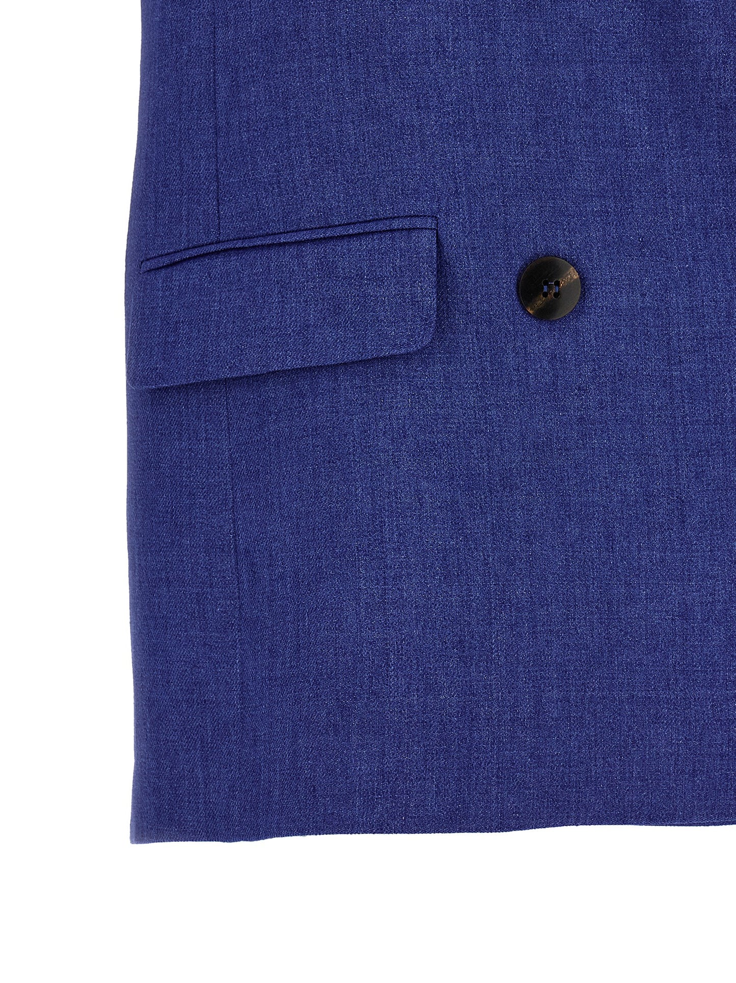 Vest by Max Mara for women in viscose linen & cupro blue & horn features a enviable silhouette, elegantly detailed with a enviable and functional pockets for a enviable finish.
