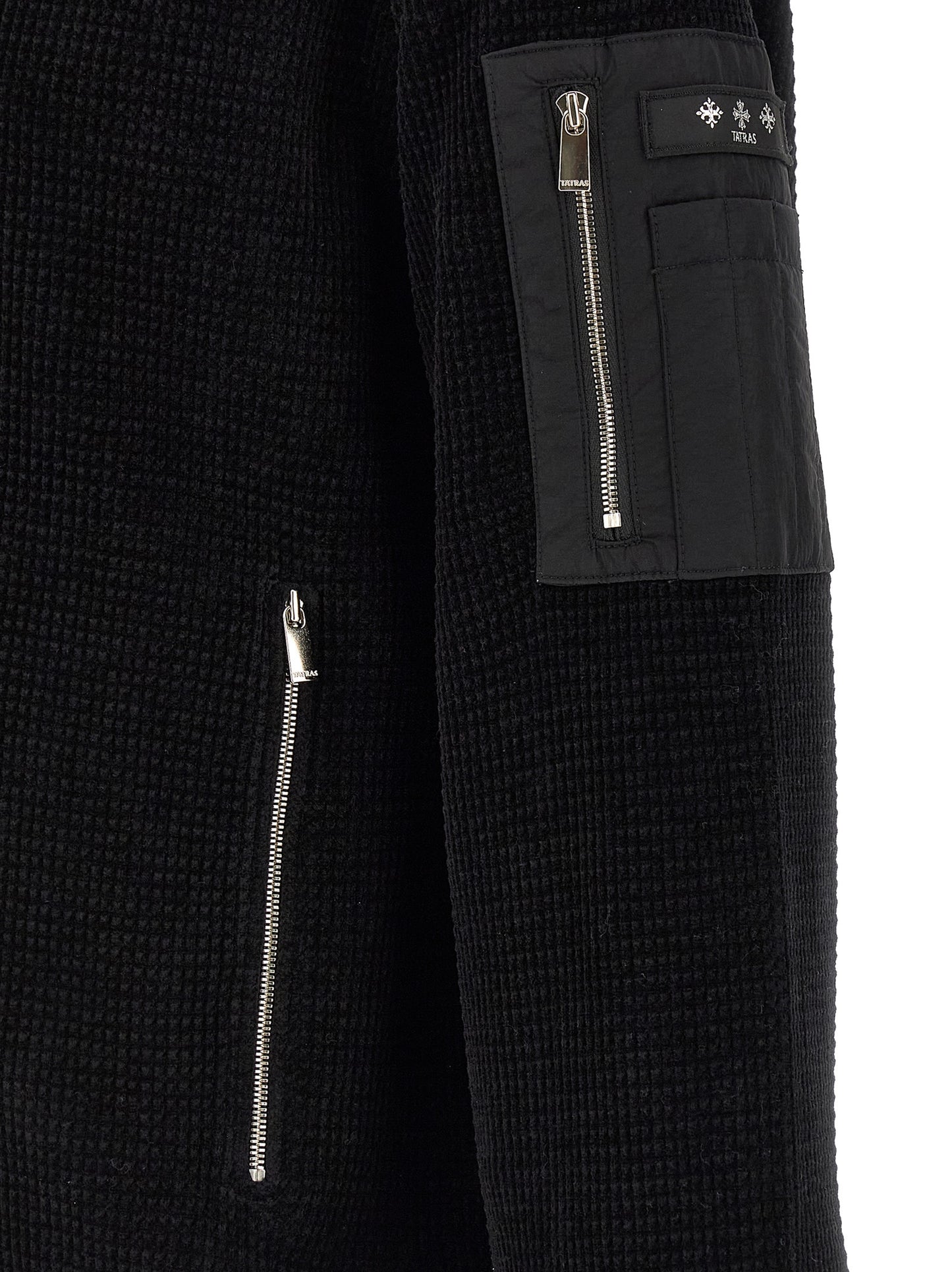 Bomber Jacket by Tatras for men in nylon cotton polyester black showcases a bohemian silhouette, artfully detailed with a bohemian and signature pockets for a truly bohemian finish.