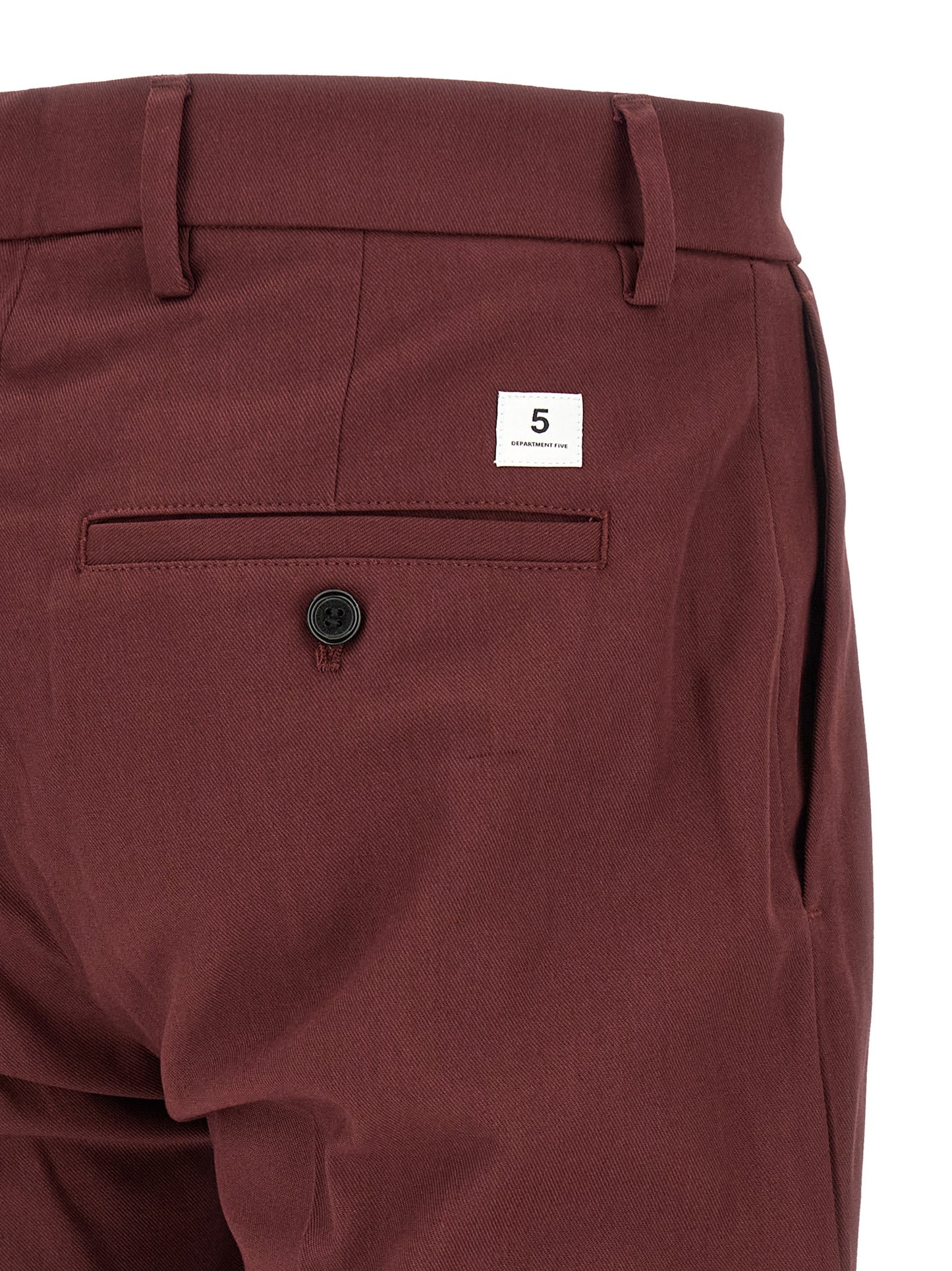 Chinos Pants by Department 5 for men in cotton multicolor & red features a modern silhouette, showcasing a modern straight-leg & regular-fit with a long and for a refined finish.