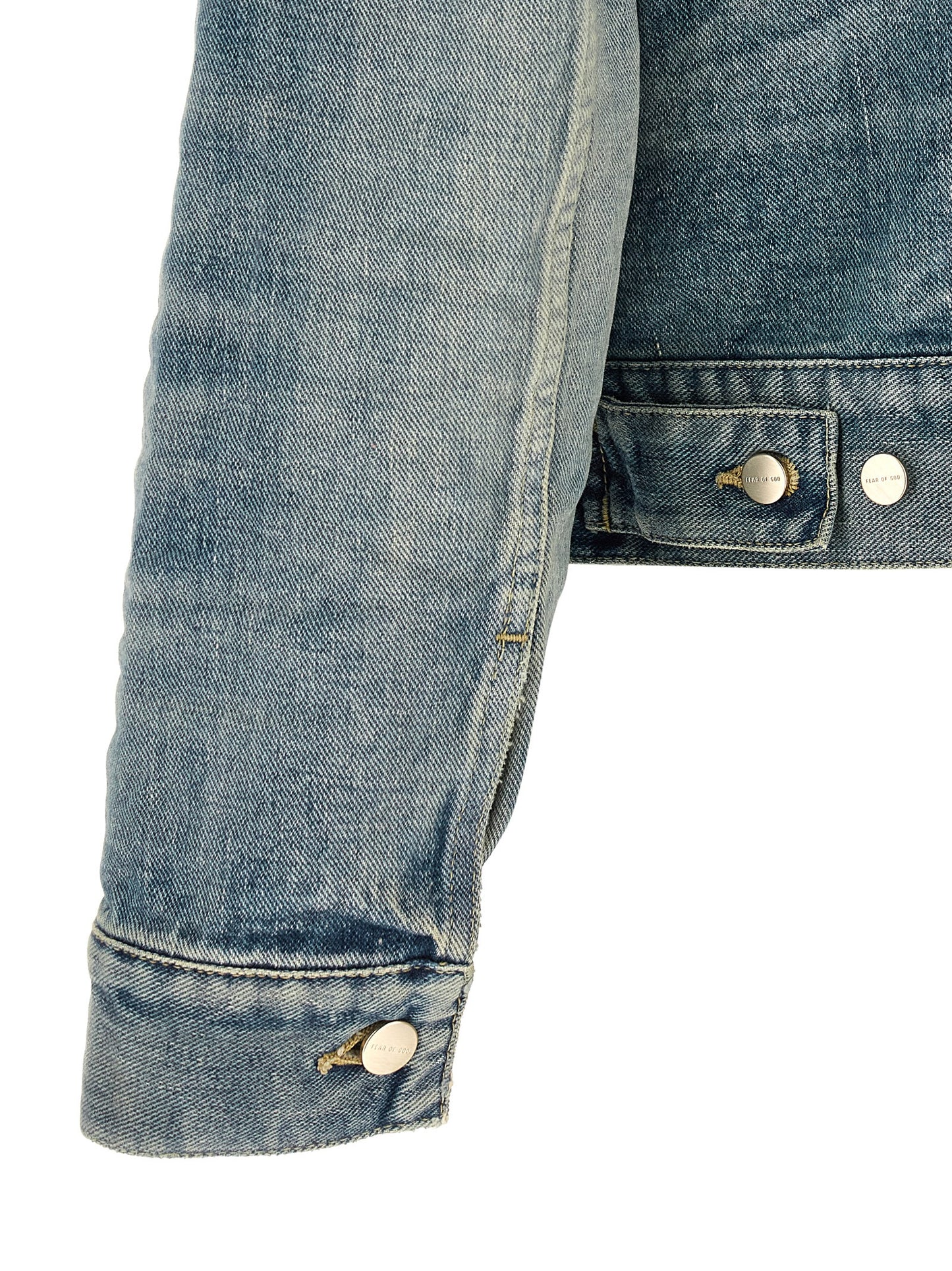 Fear Of God Icons Men's Cotton Denim Trucker Jacket - Light Blue