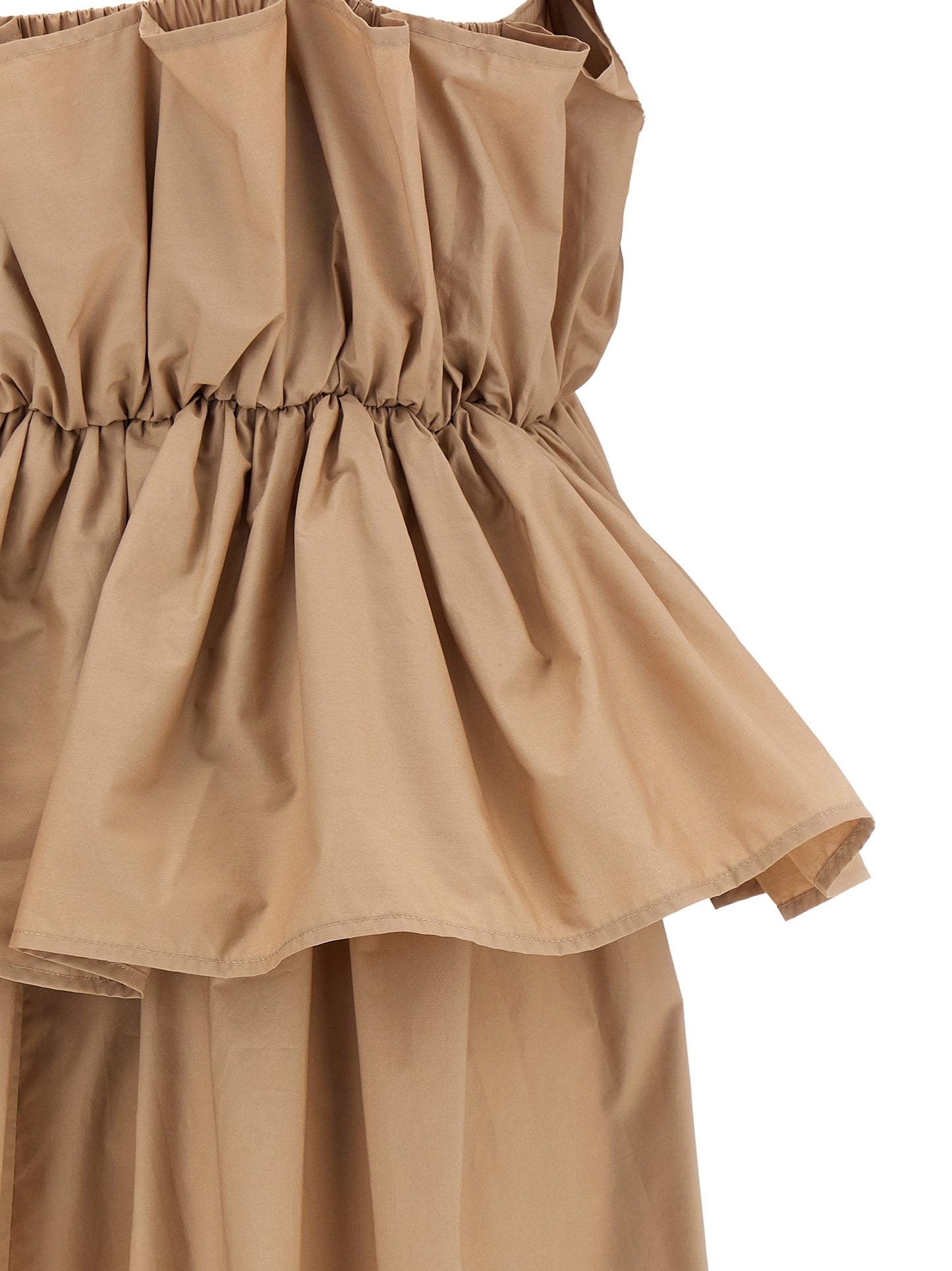Dress by Twinset for women in cotton beige features an cute silhouette, detailed with a and that elegantly flows into a cute long.