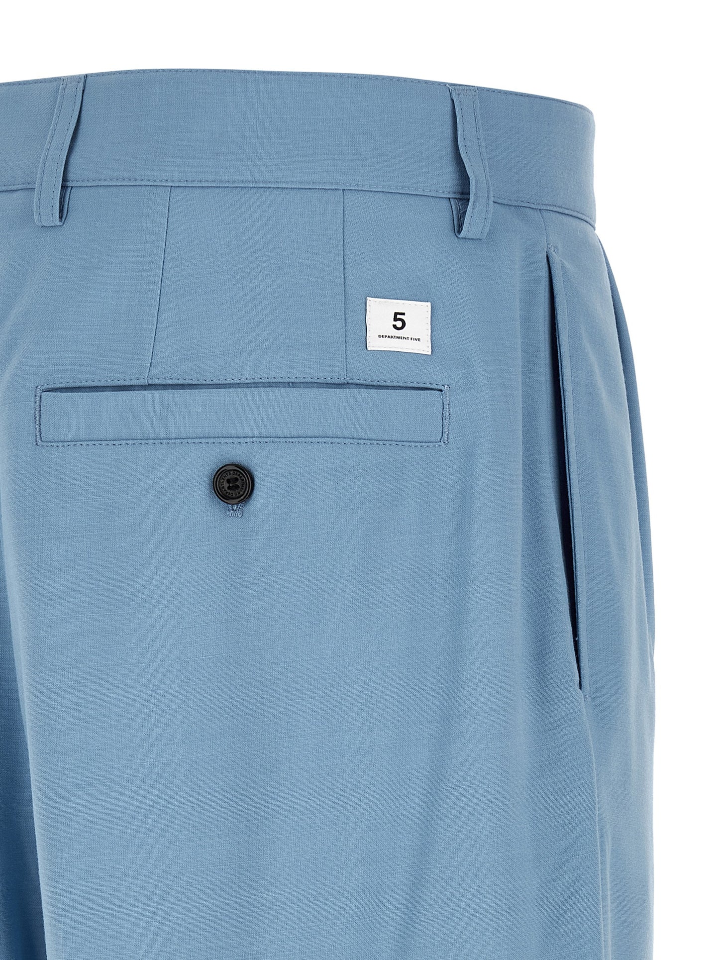 Department 5 Men's Straight Leg Wide Stretch Viscose Polyester Chinos Pants - Light Blue
