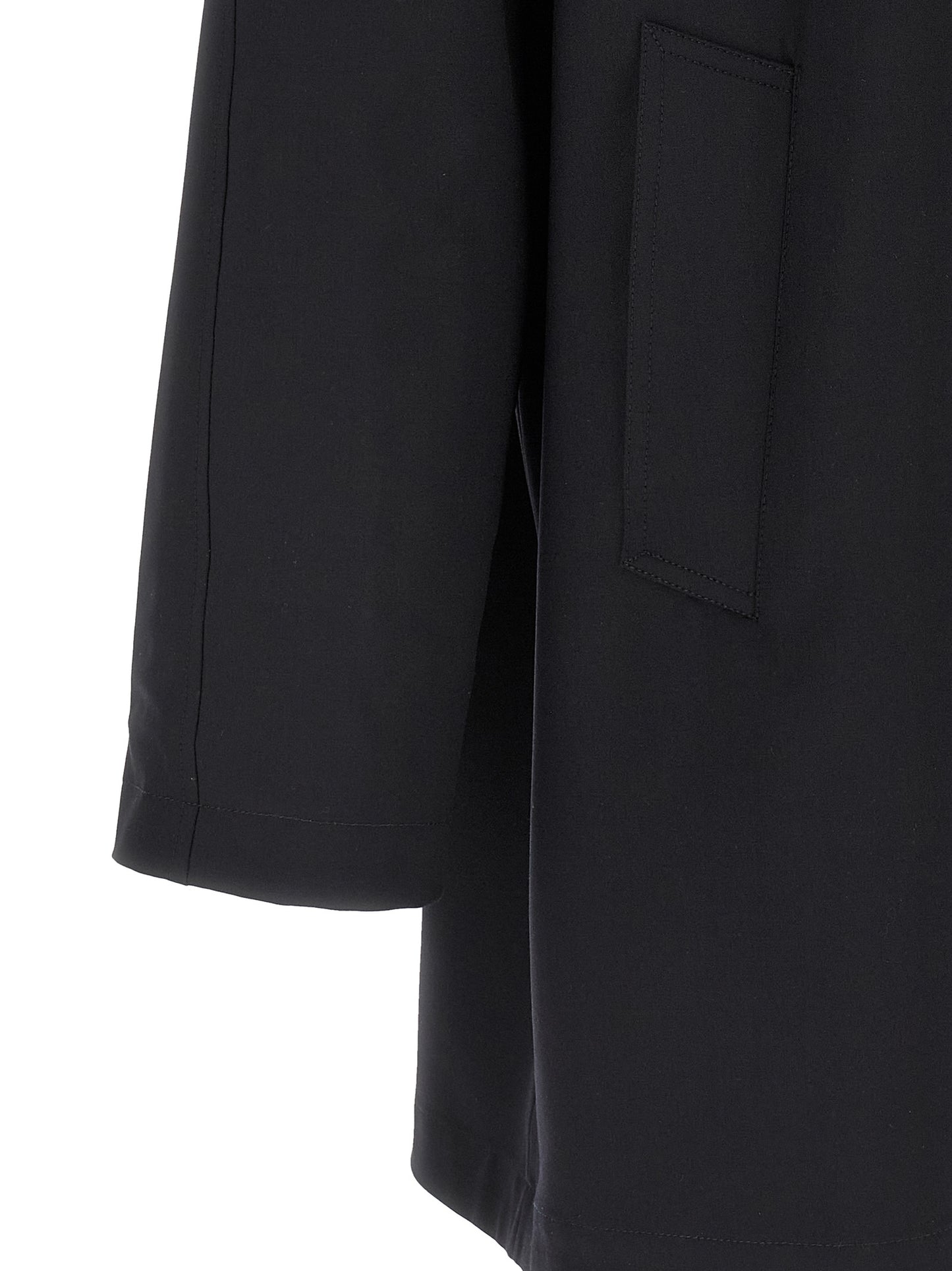 Overcoat by Herno for men in polyester wool multicolor showcases a architectural silhouette, artfully detailed with a distinctive and functional water-resistant, lightweight & pockets for a architectural finish.