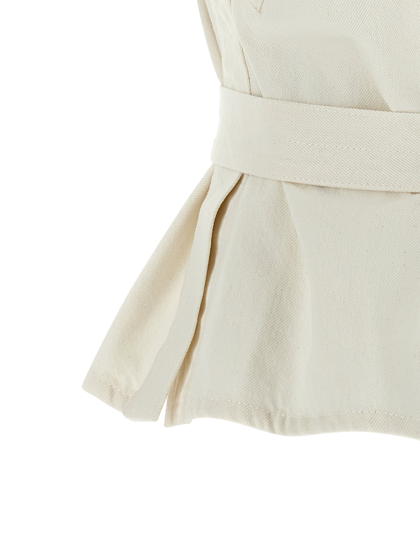 Vest by Lemaire for women in denim cotton twill white features an on trend silhouette, showcasing a sophisticated and premium for a truly on trend finish.