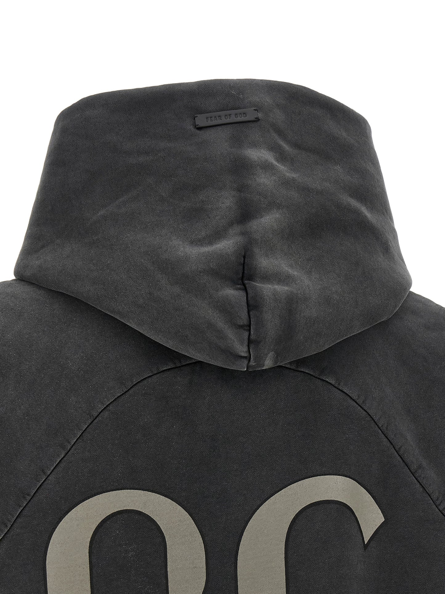 Sweatshirt Hoodie by Fear Of God for men in cotton black & print features a slouchy chic silhouette, detailed with a slouchy chic and a signature for an elevated aesthetic.