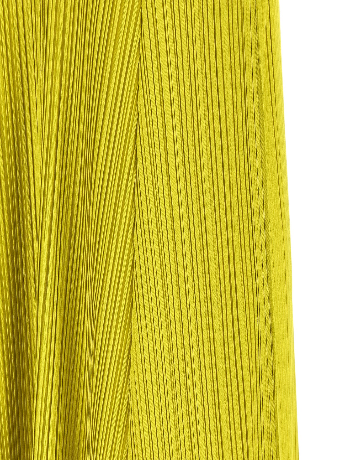 Dress by PLEATS PLEASE ISSEY MIYAKE for women in polyester bicolour & green features an cute silhouette, detailed with a and that elegantly flows into a cute midi short.