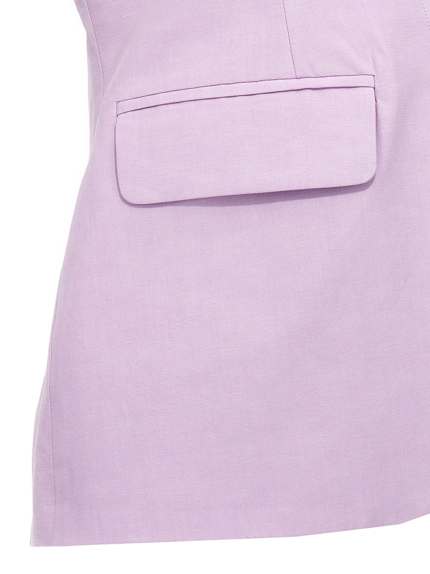 Blazer by OMBRA MILANO for women in linen & cotton purple features an stylish silhouette, showcasing a sophisticated and stylish for a truly stylish finish.