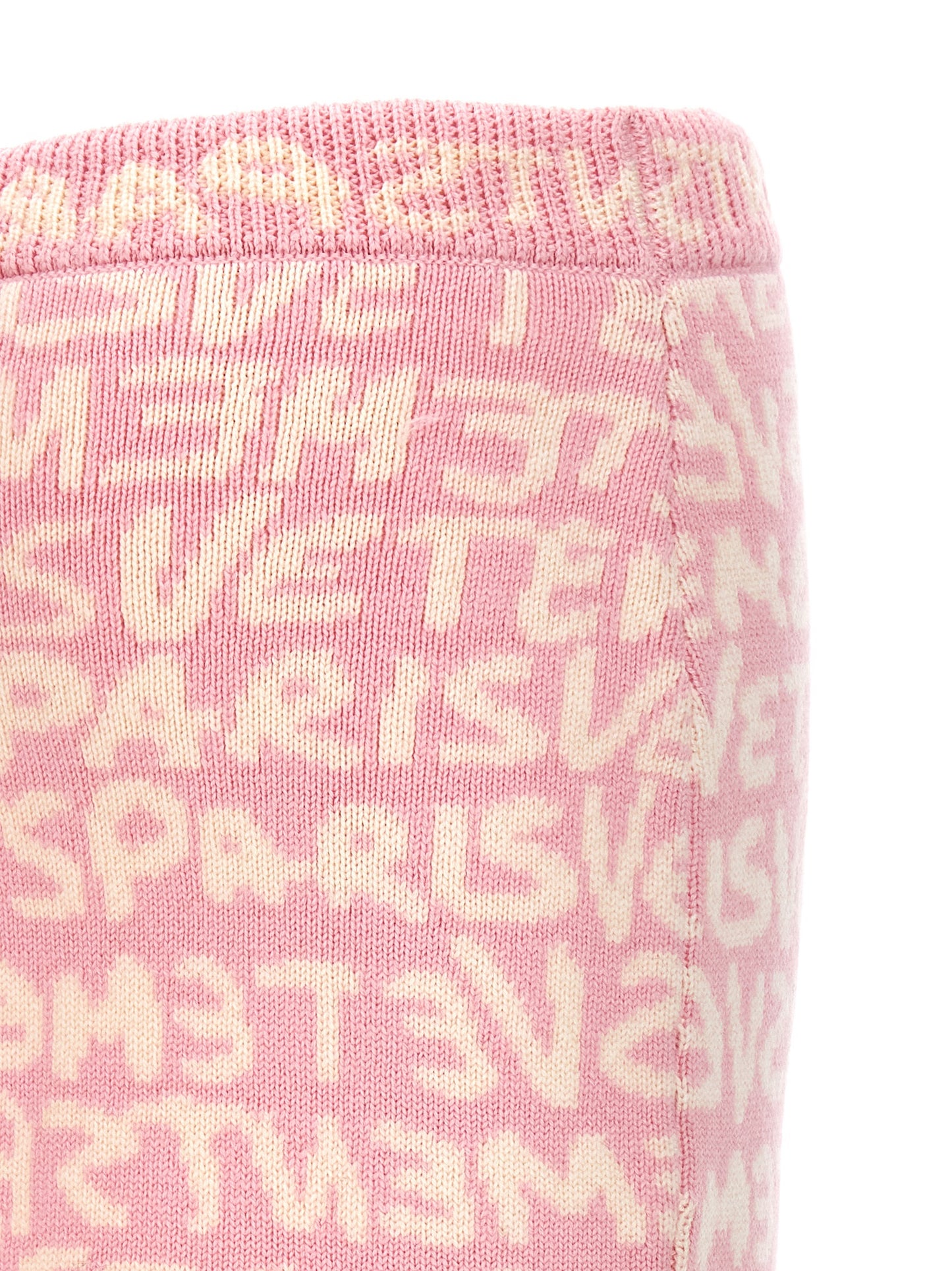 Skirt by Vetements for women in merino wool multicolor, pink, patterned, jacquard & monogram features a sublime silhouette, showcasing the sublime design of the Women's Merino Wool Maxi Long Skirt in a sophisticated maxi long.