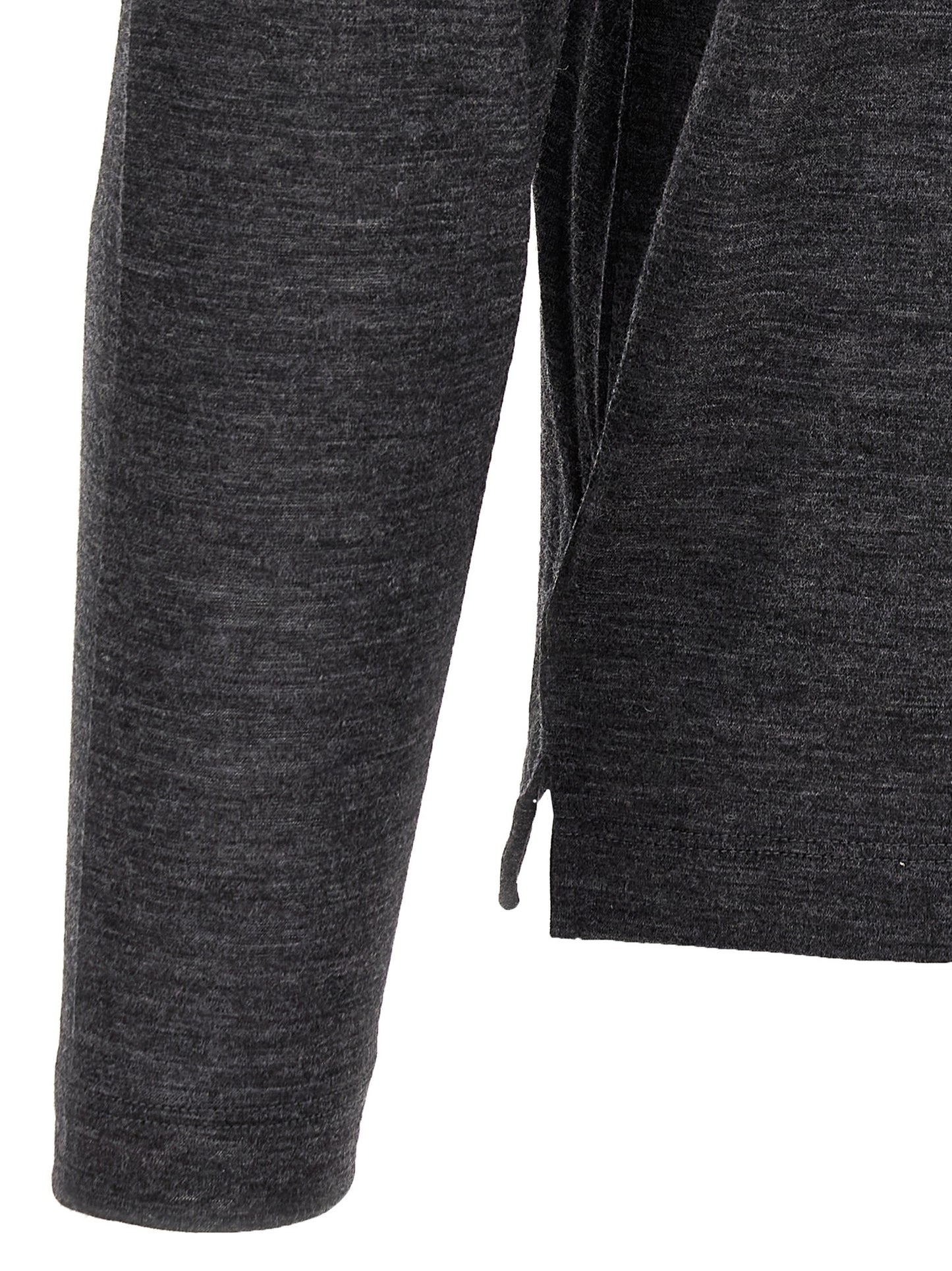 Activewear T-Shirt by ZANONE for men in virgin wool gray features a dynamic silhouette with and enhanced by functional .