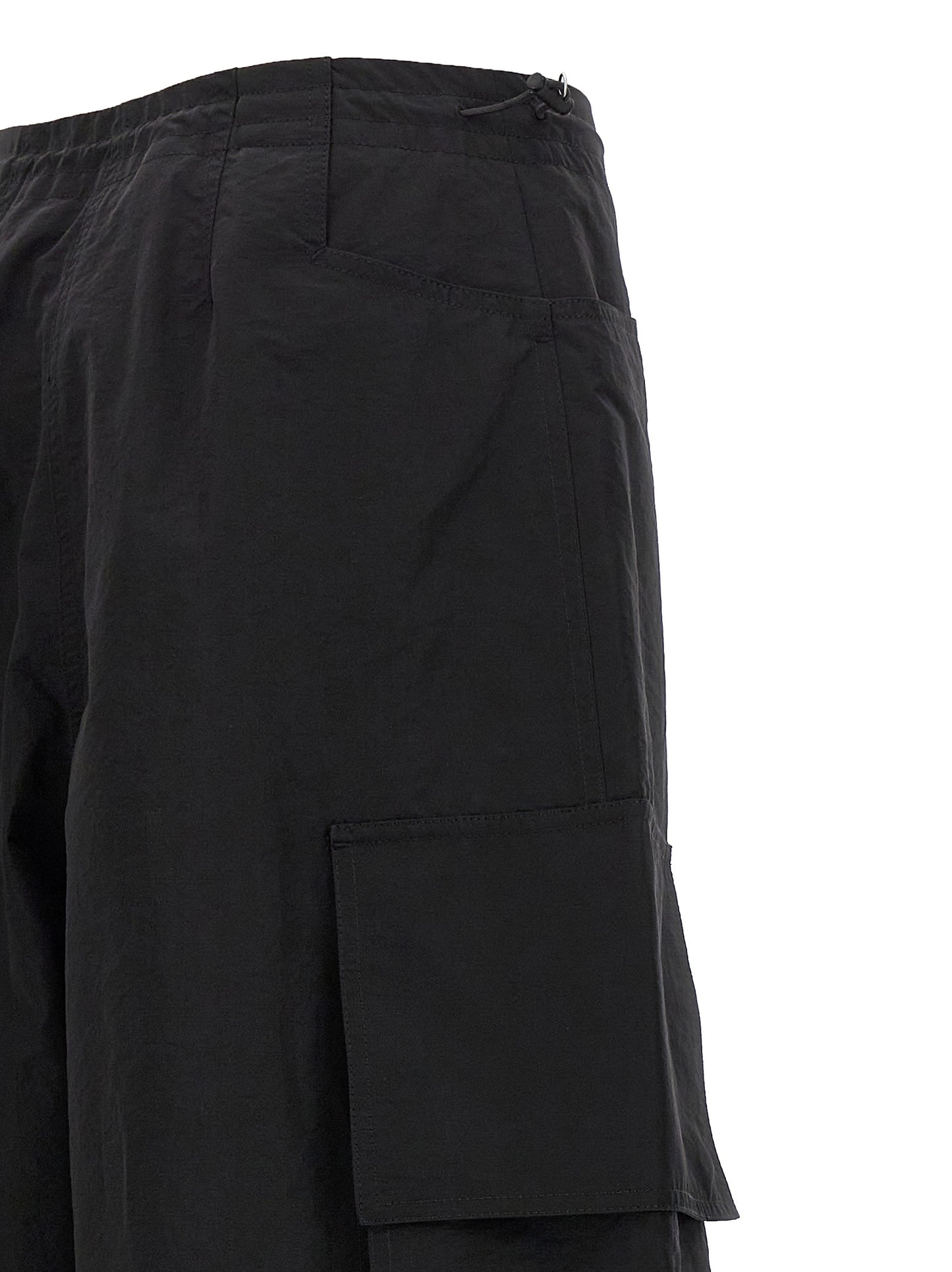 Casual Pants by Palm Angels for women in nylon & polyester black features an refined tailoring silhouette, showcasing a premium with a and long cut for a refined tailoring look.