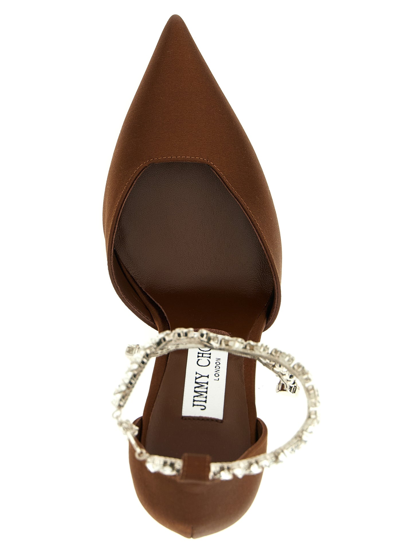 This High-Heel Spool Pumps Heels by Jimmy Choo for women in patent cowhide leather brown presents a effortlessly chic silhouette from the Women's Patent Cowhide Leather High-Heel Spool Pumps Heels collection, featuring a effortlessly chic high-heel spool-heel and effortlessly chic pointed toe style.