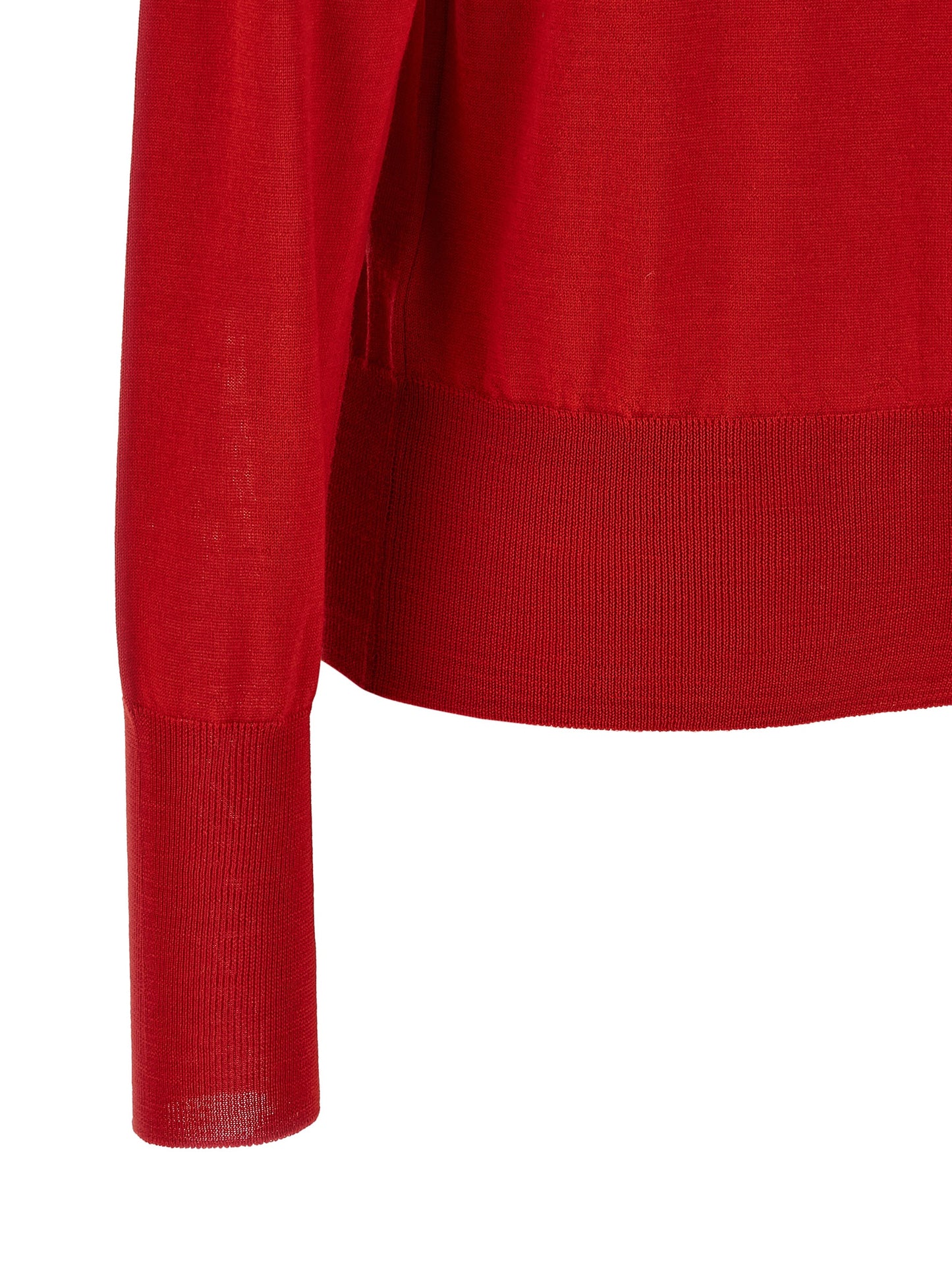 Cardigan by Vivienne Westwood for women in wool & silk multicolor & red showcases a captivating silhouette, artfully detailed with a captivating and for a truly sophisticated captivating look.