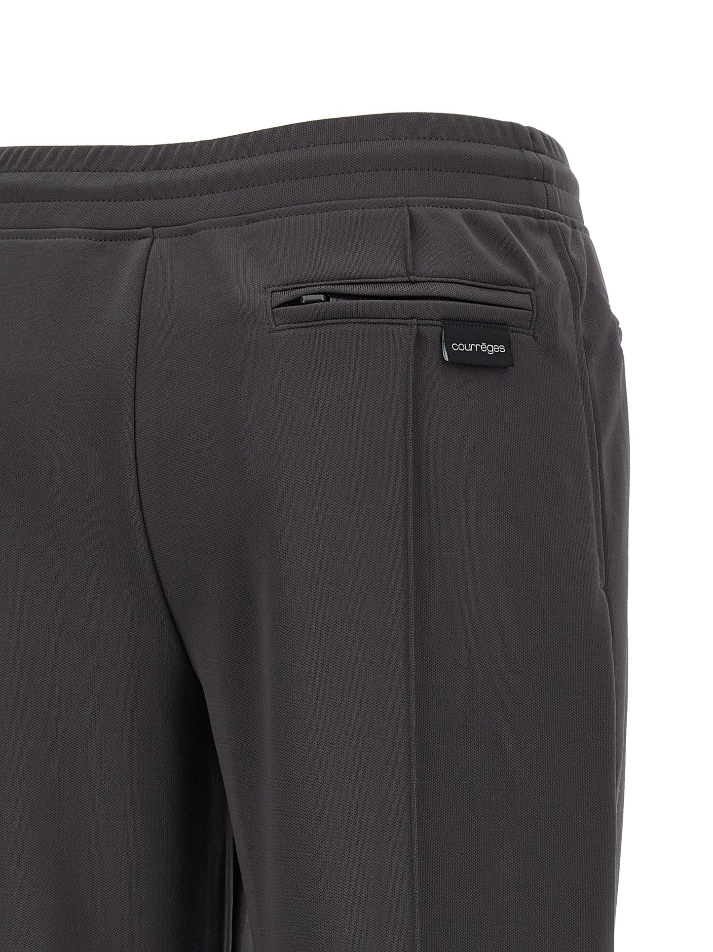 Joggers by Courrèges for women in polyester gray features an refined tailoring silhouette, showcasing a premium flared & wide with a and long cut for a refined tailoring look.