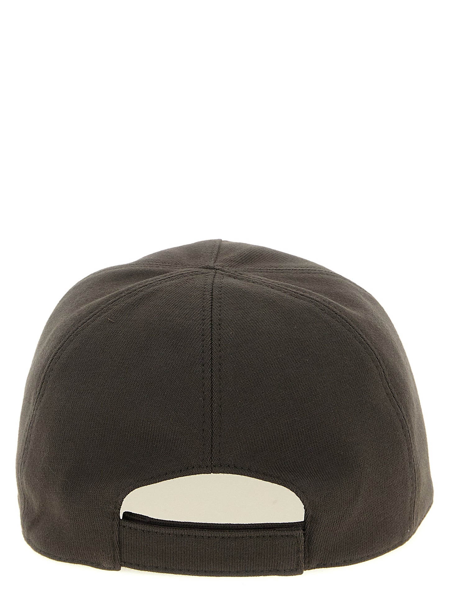 Baseball Cap by Rick Owens for men in cotton brown features a distinguished silhouette, artfully capturing the essence of the distinguished Cotton Baseball Cap design with a sophisticated style.