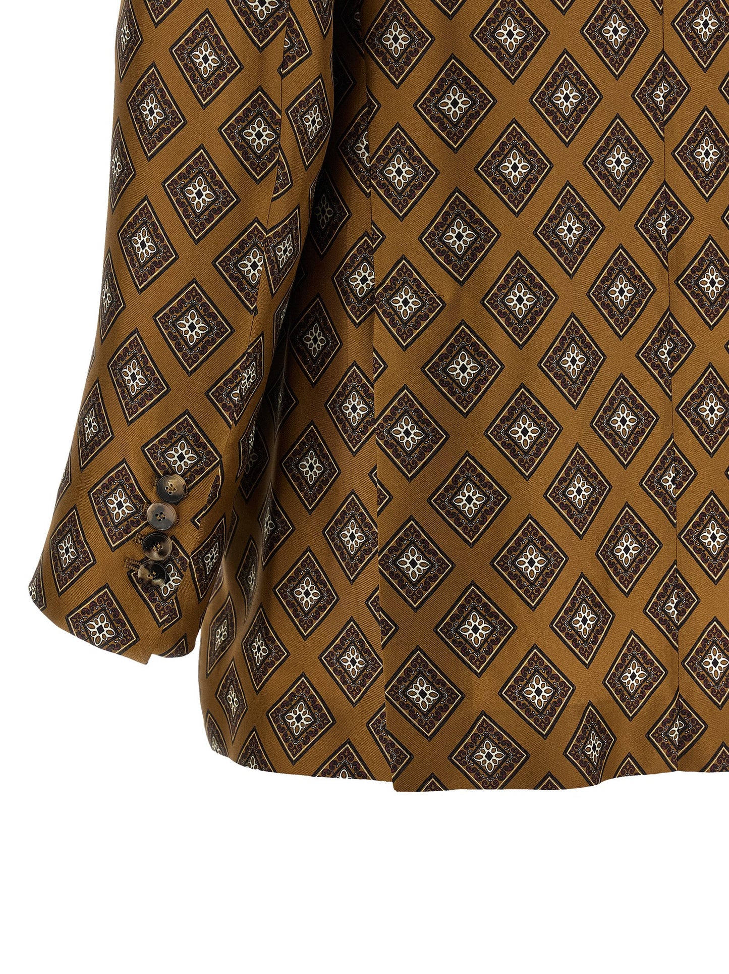 Blazer by Alberto Biani for women in silk brown & horn features an stylish silhouette, showcasing a sophisticated and stylish for a truly stylish finish.