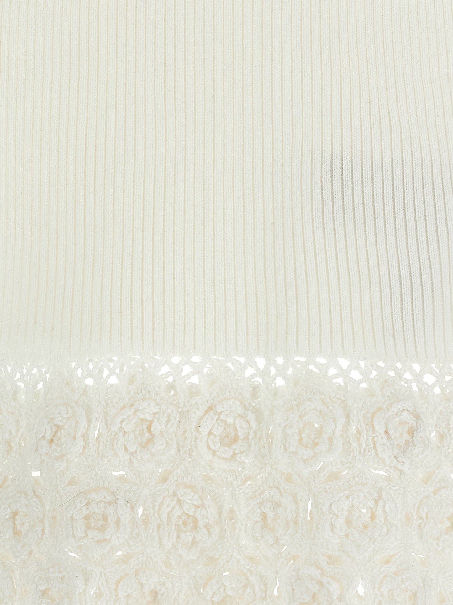 Vest by Ganni for women in organic cotton & polyamide white features a chic silhouette, expertly detailed with a refined v-neck neckline and premium for a truly chic look.