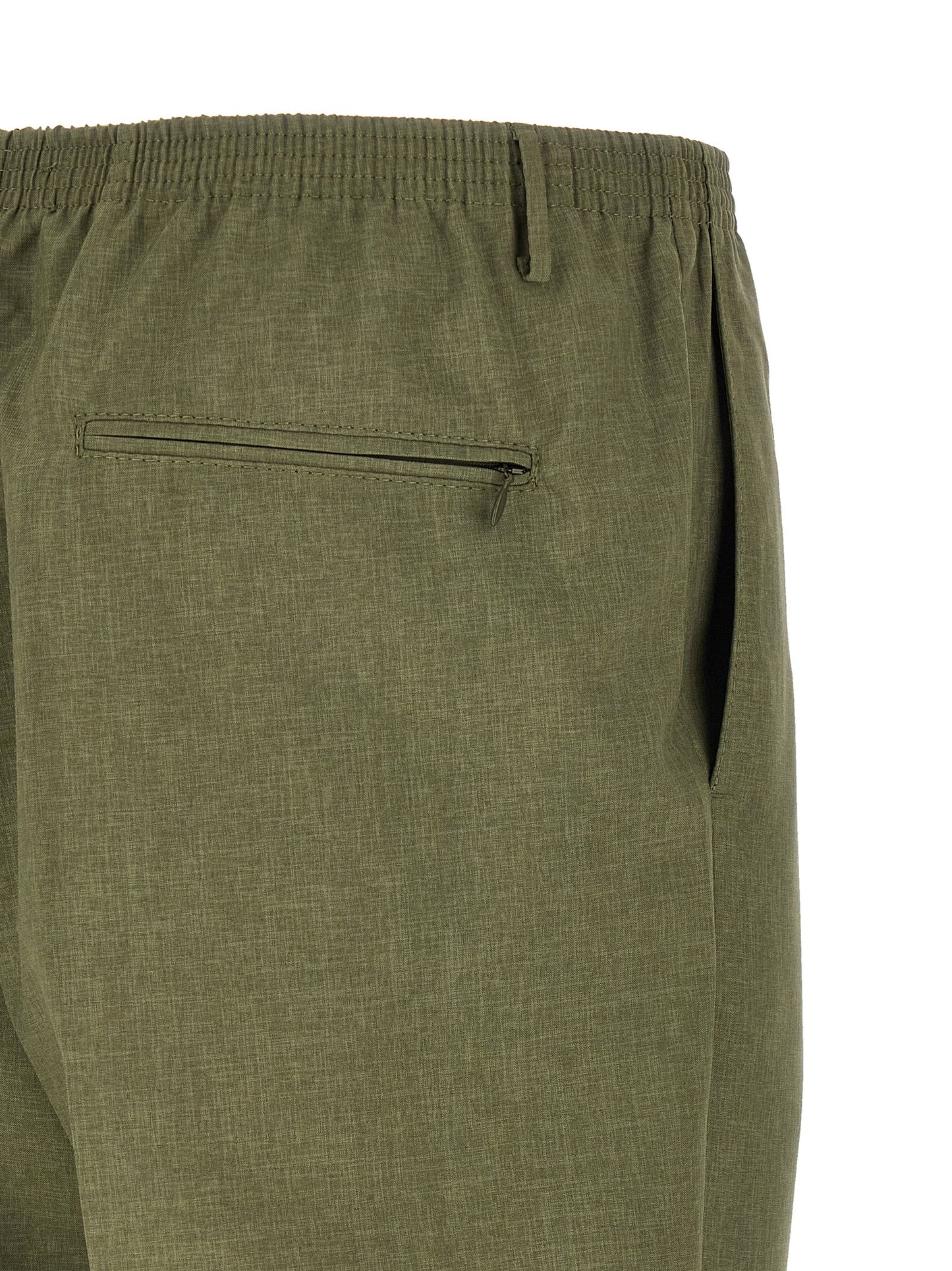 Casual Pants by CELLAR DOOR for men in polyester bicolour & green features an sartorial straight-leg and long with a cut for a sartorial finish.