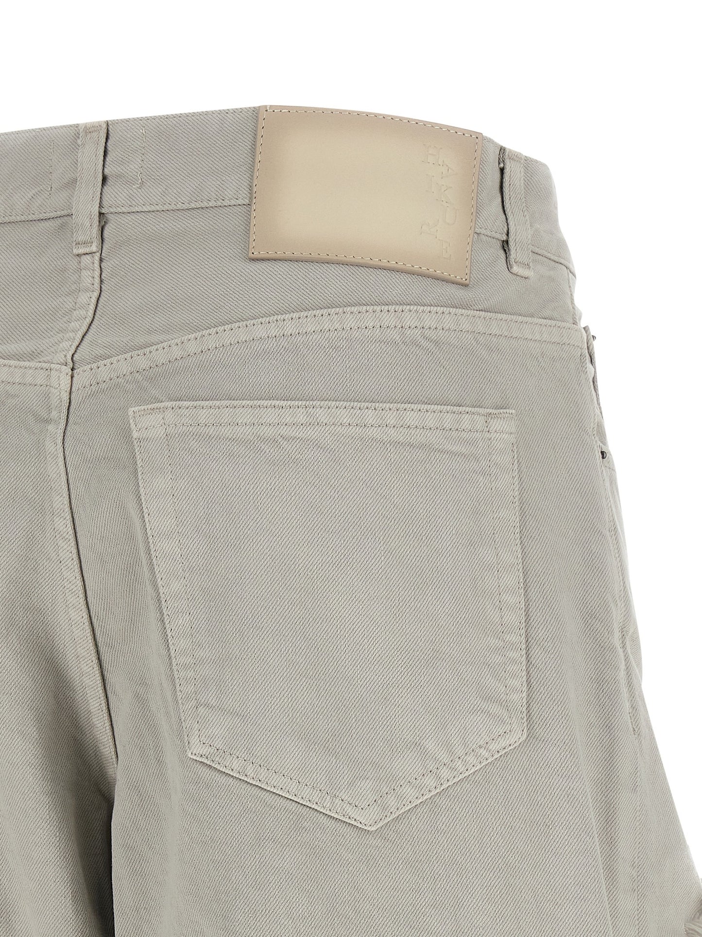 Jeans by Haikure for women in denim cotton satin gray features a polished silhouette with a polished flared & wide, reaching a polished long and finished with a polished .