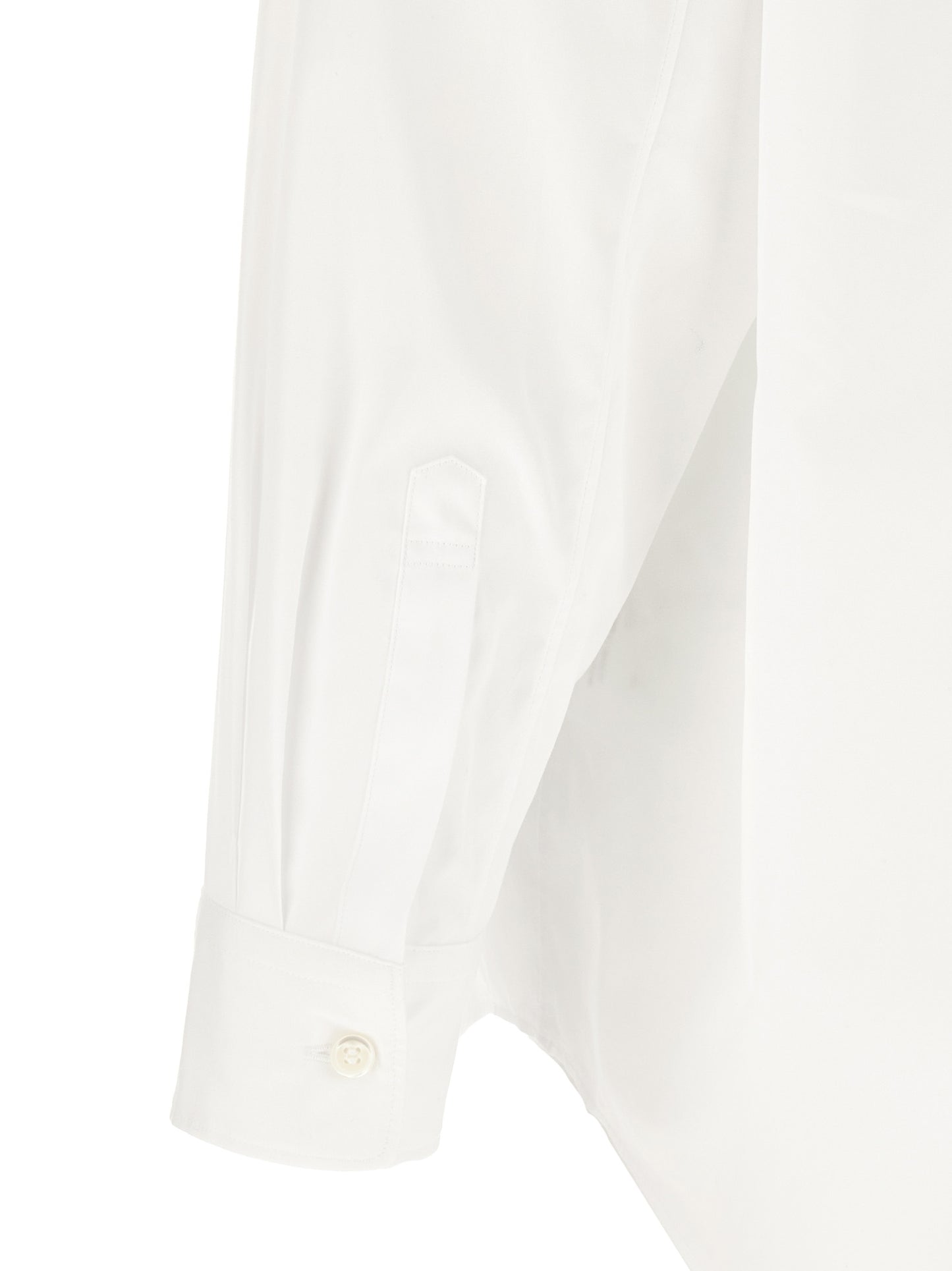 Shirt by Comme Des Garçons for men in pearl & white features an architectural silhouette with a refined and elegant for a architectural look.