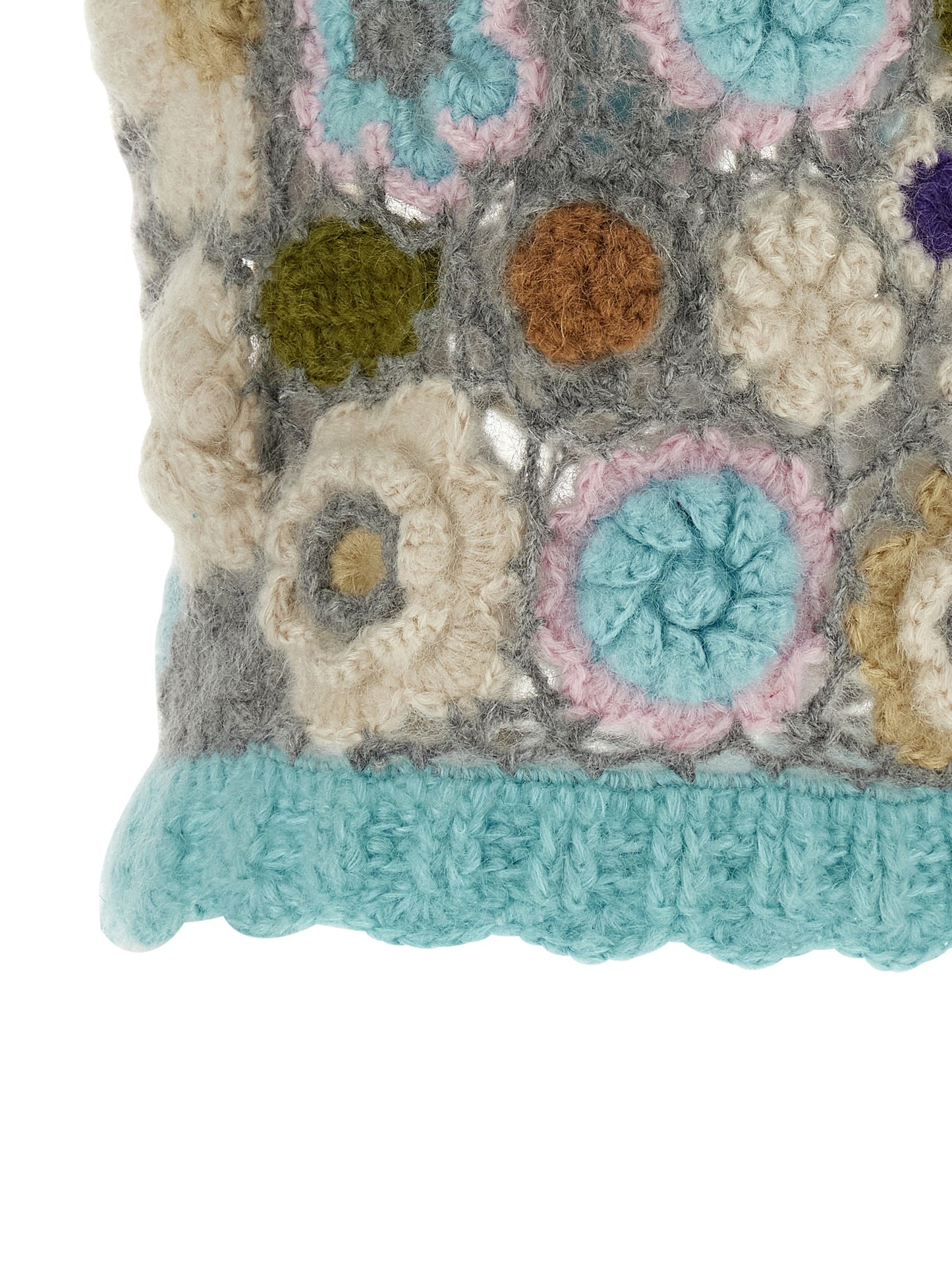 Vest by Ganni for women in mohair wool & polyamide multicolor, patterned & floral features an on trend silhouette, showcasing a sophisticated and premium for a truly on trend finish.