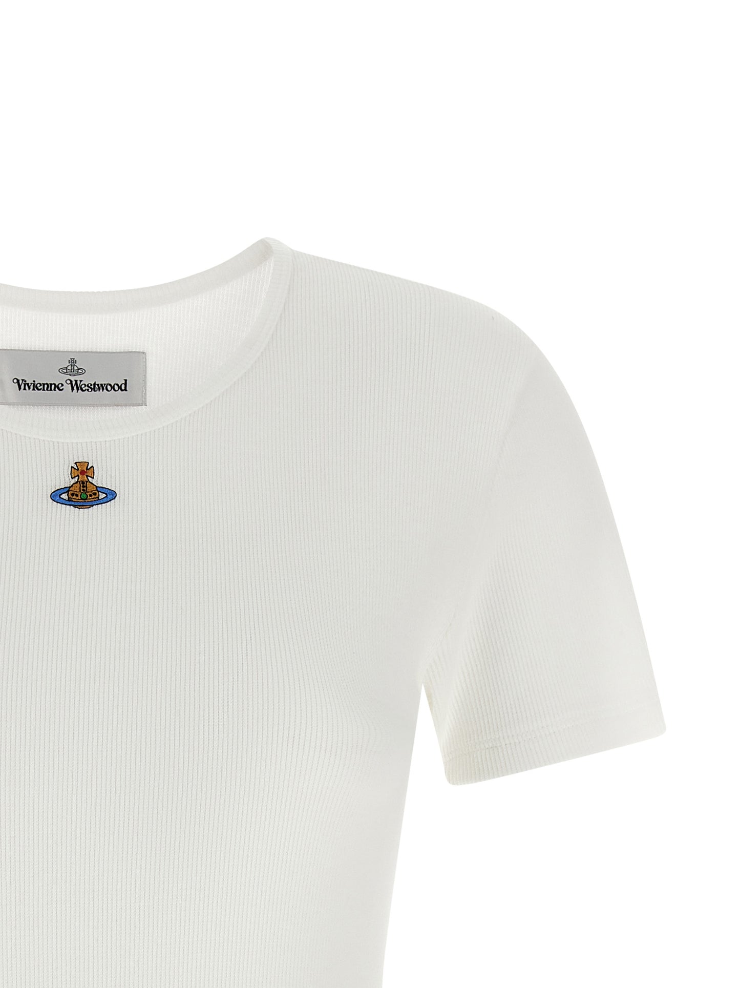 Bodysuit by Vivienne Westwood for women in stretch cotton white features a exclusive silhouette, artfully finished with a exclusive and for a exclusive look.