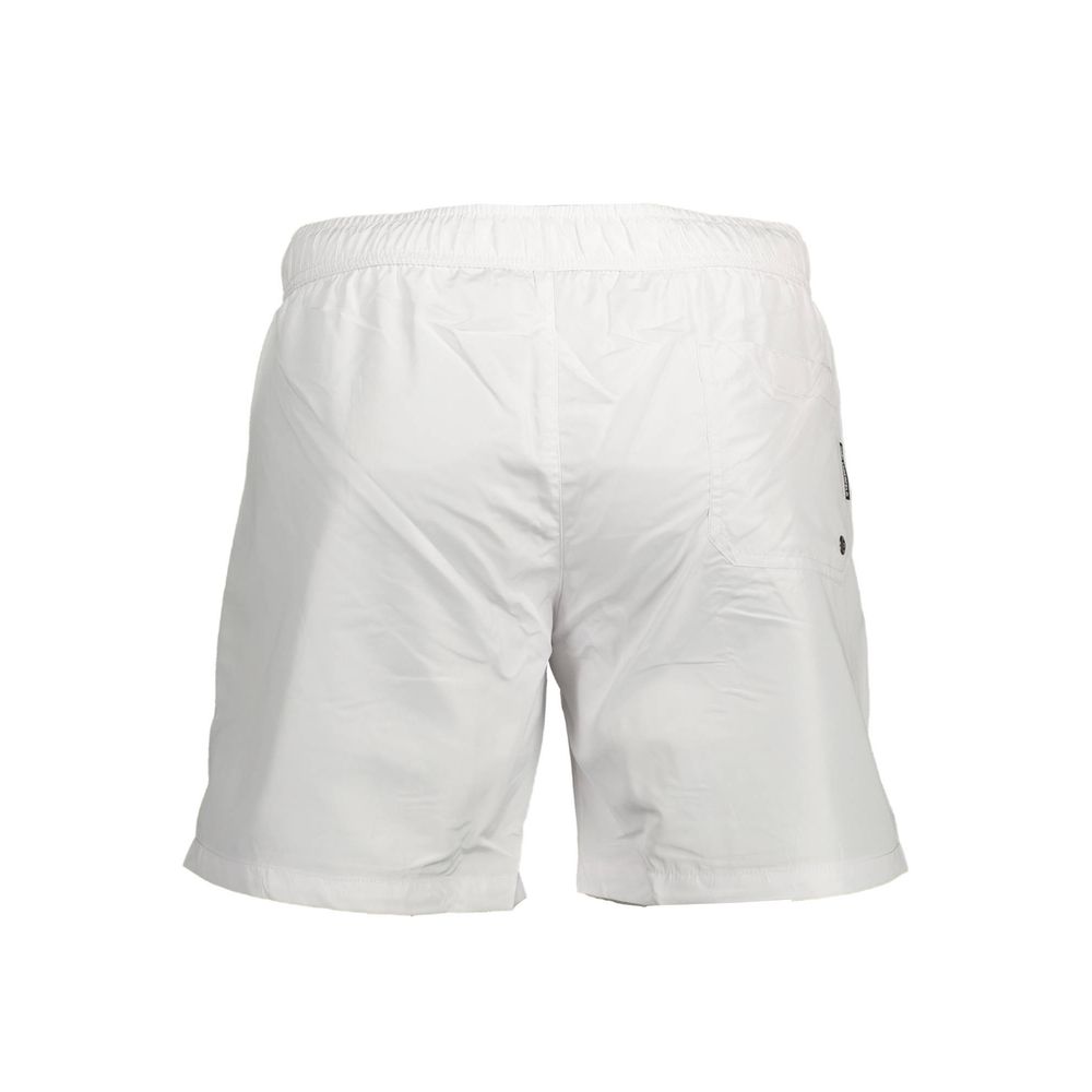 Swim Shorts by Karl Lagerfeld for men in polyester white & patterned features an glamourous silhouette from the Crisp Men's Polyester Swim Shorts collection, highlighting a refined fit and glamourous cut for a premium poolside look.