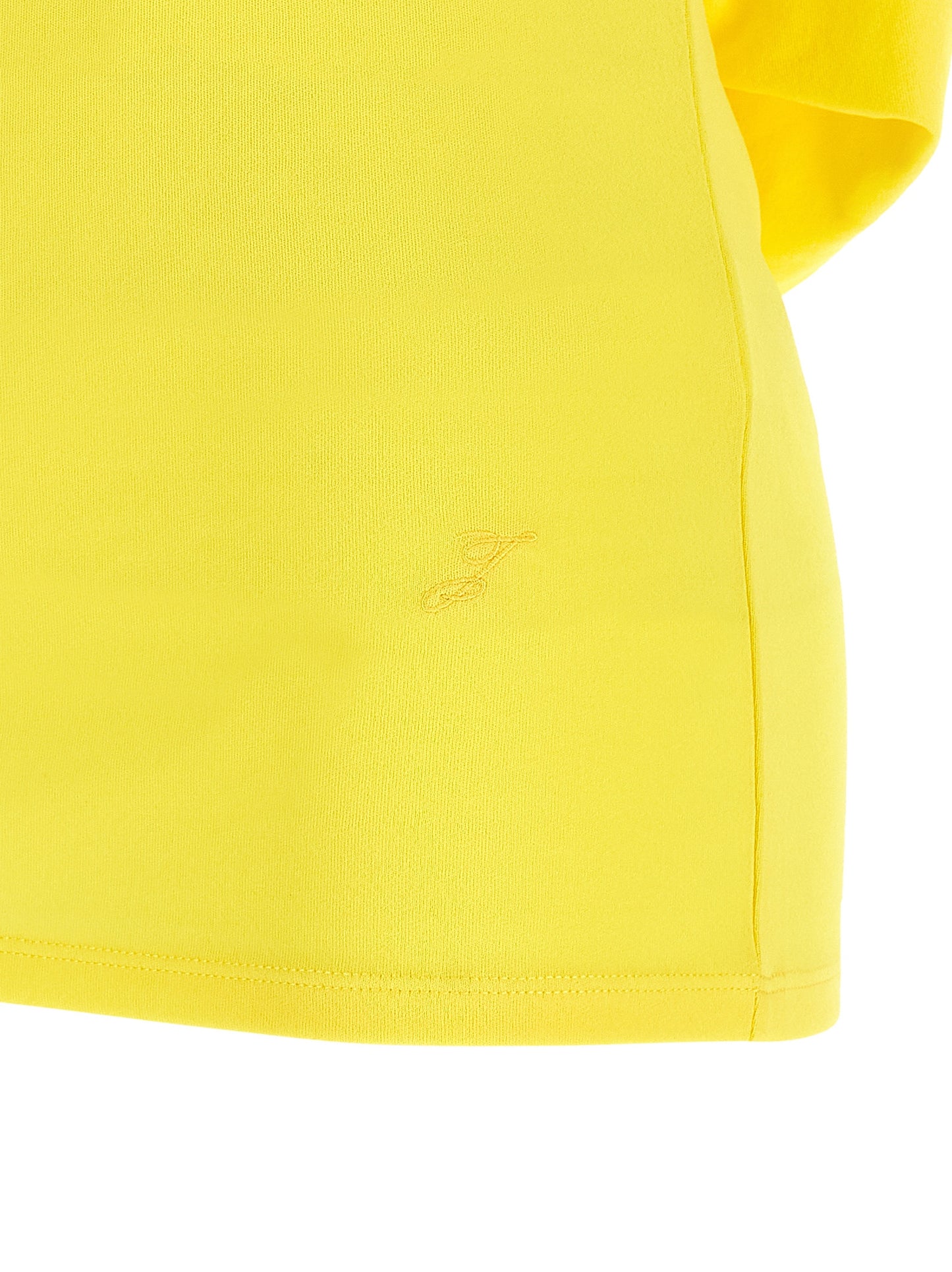 T-Shirt by Jacquemus for women in polyamide viscose bicolour & yellow showcases a fashionable silhouette, elegantly detailed with a fashionable and for a sophisticated, high-fashion look.