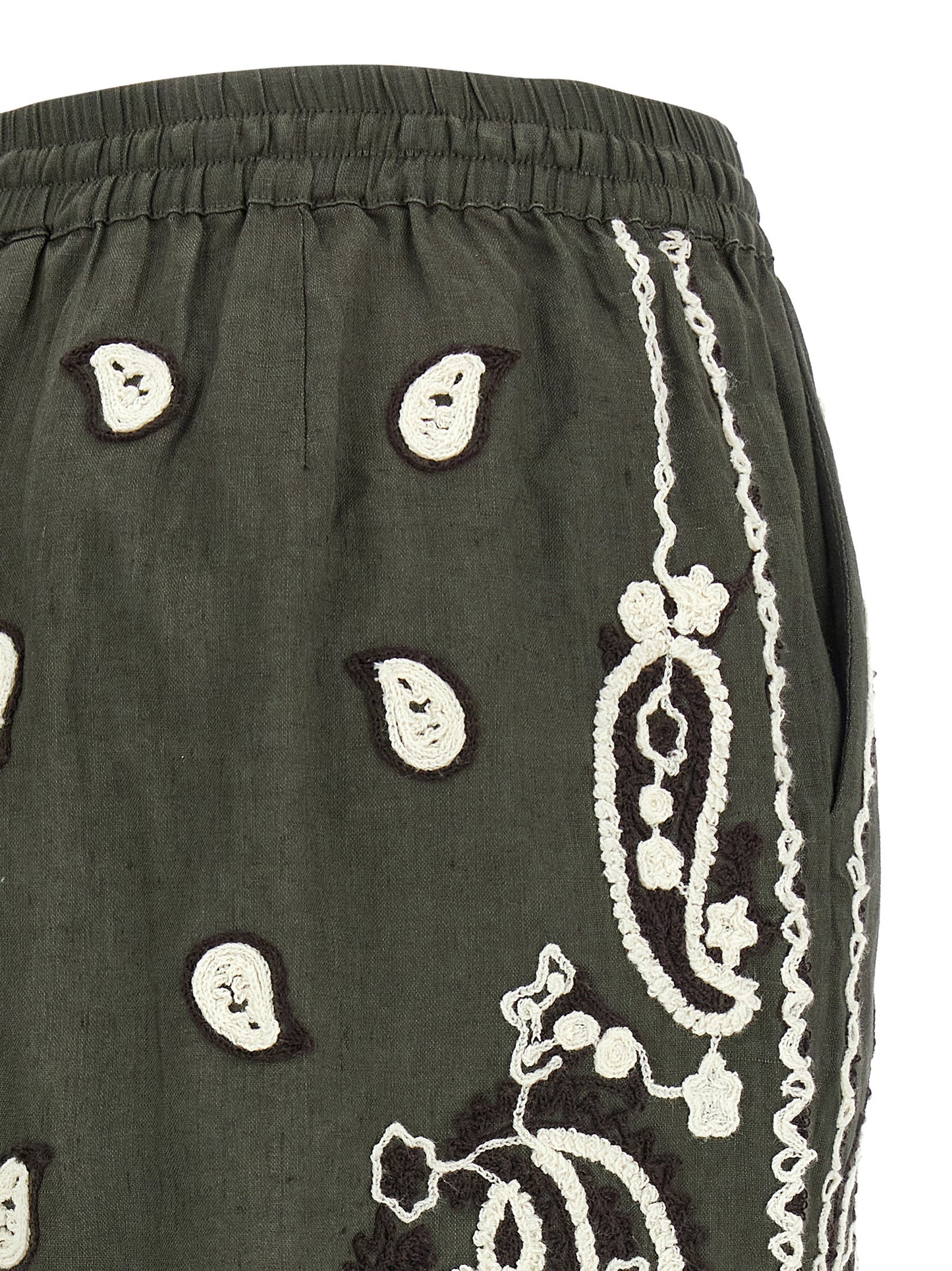P.A.R.O.S.H. Bicolor Linen Bermuda Shorts