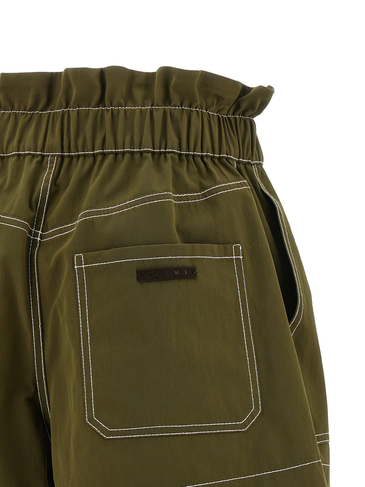 Marni Marni Women's Polyamide Cotton Bermuda Shorts - Bicolour Green
