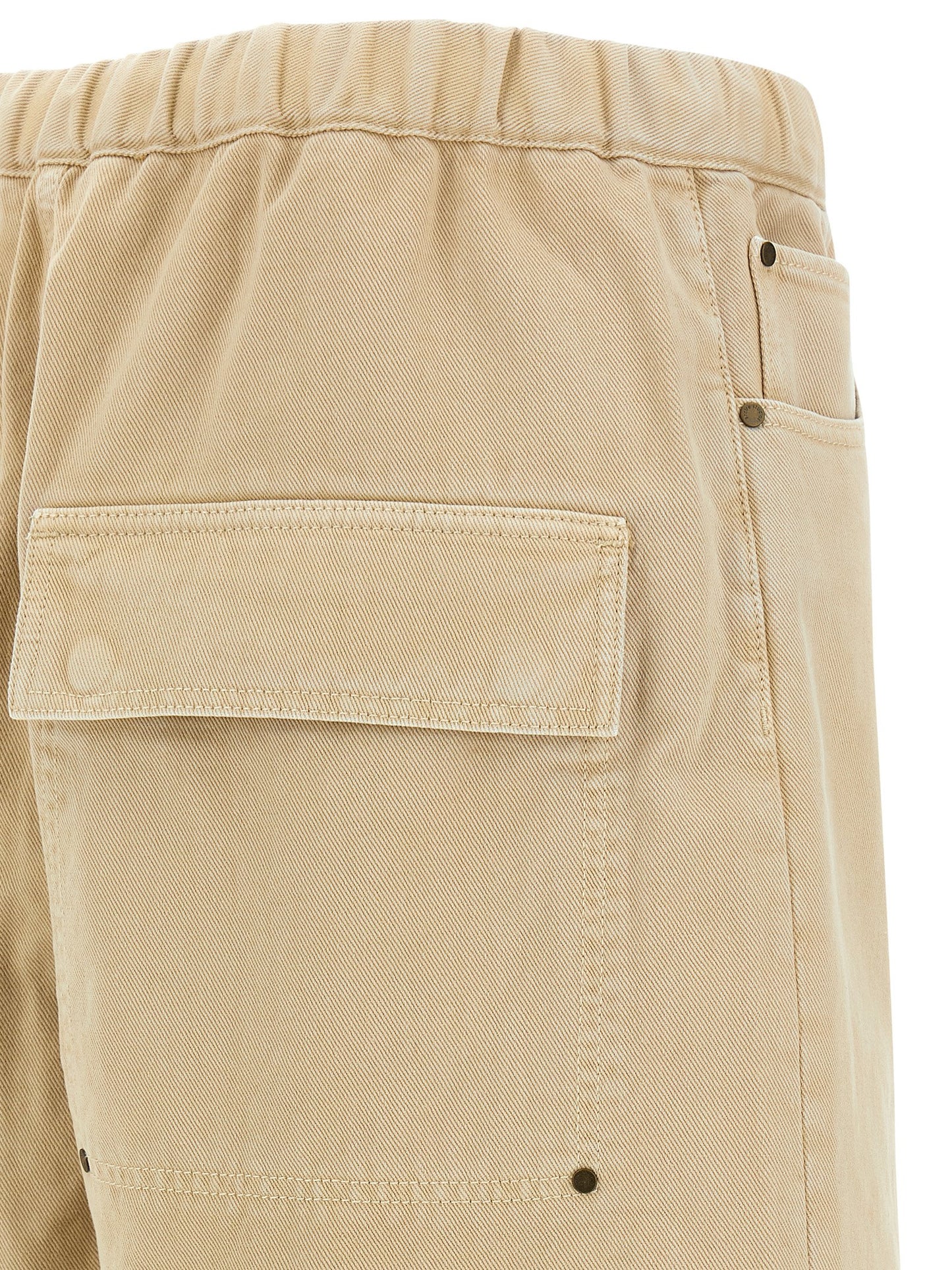 Bermuda Shorts by Entire Studios for men in cotton canvas beige features an nuanced silhouette, showcasing a nuanced wide with a short cut and for a sophisticated, premium finish.