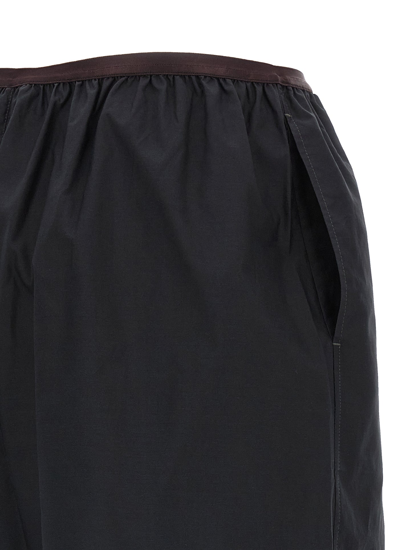 Lemaire Women's Wide Cotton & Silk Bermuda Shorts - Gray