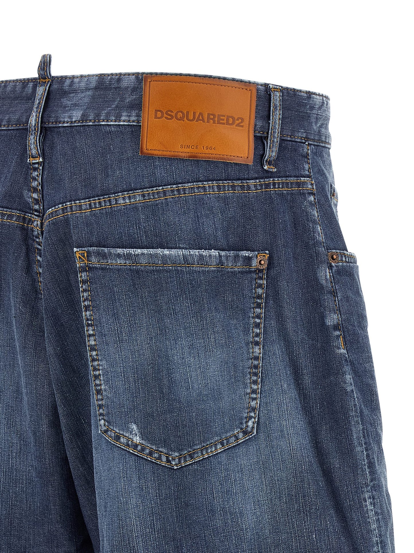 Dsquared² Men's Relaxed Fit Stretch Denim Cotton Shorts - Blue