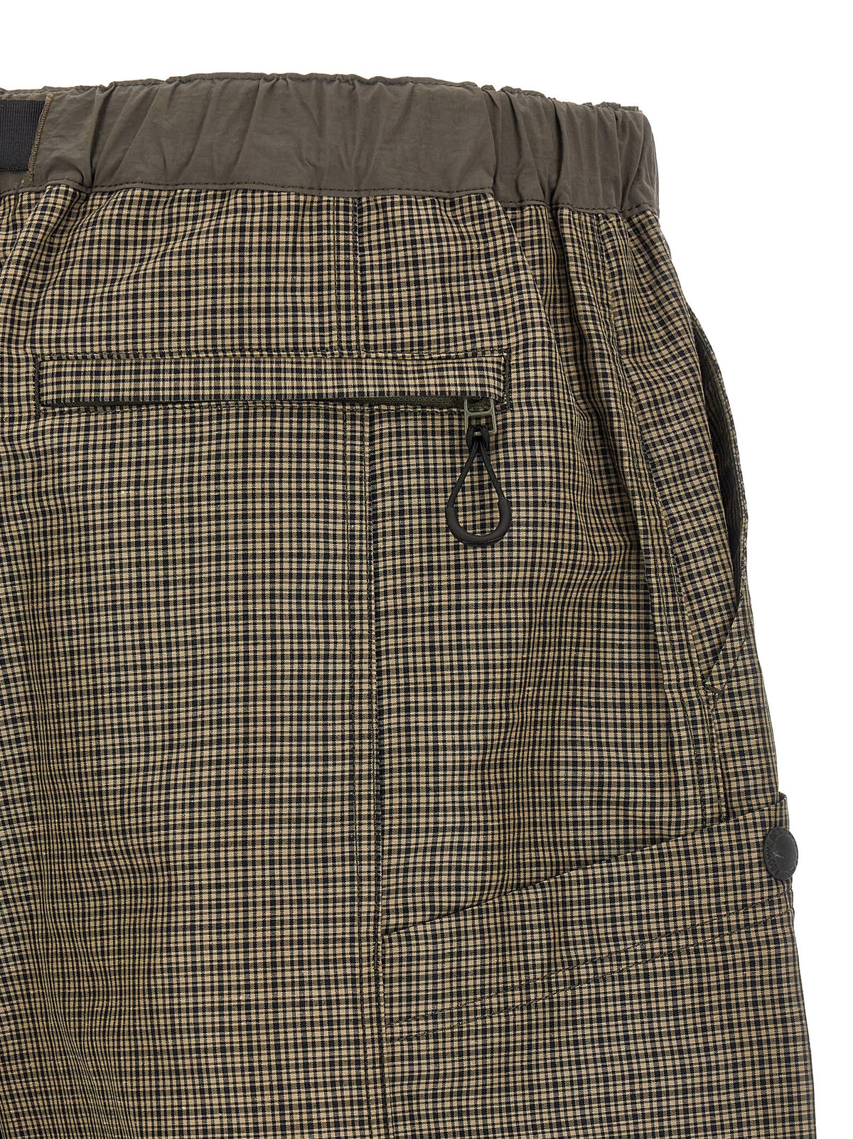 Comme Des Garçons Men's Wide Linen & Polyester Bermuda Shorts - Bicolour Green Patterned