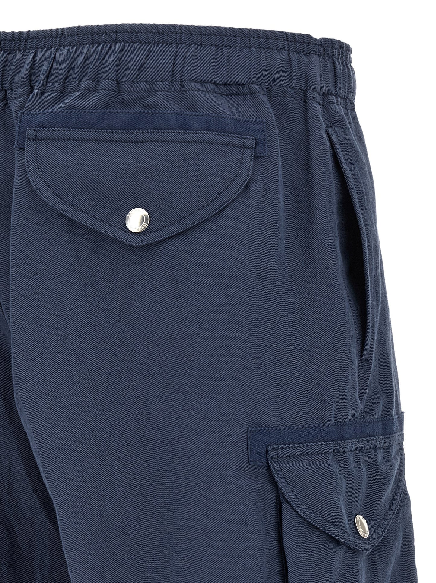Brunello Cucinelli The Cargo Men's Straight Leg Linen & Cotton Bermuda Shorts - Blue