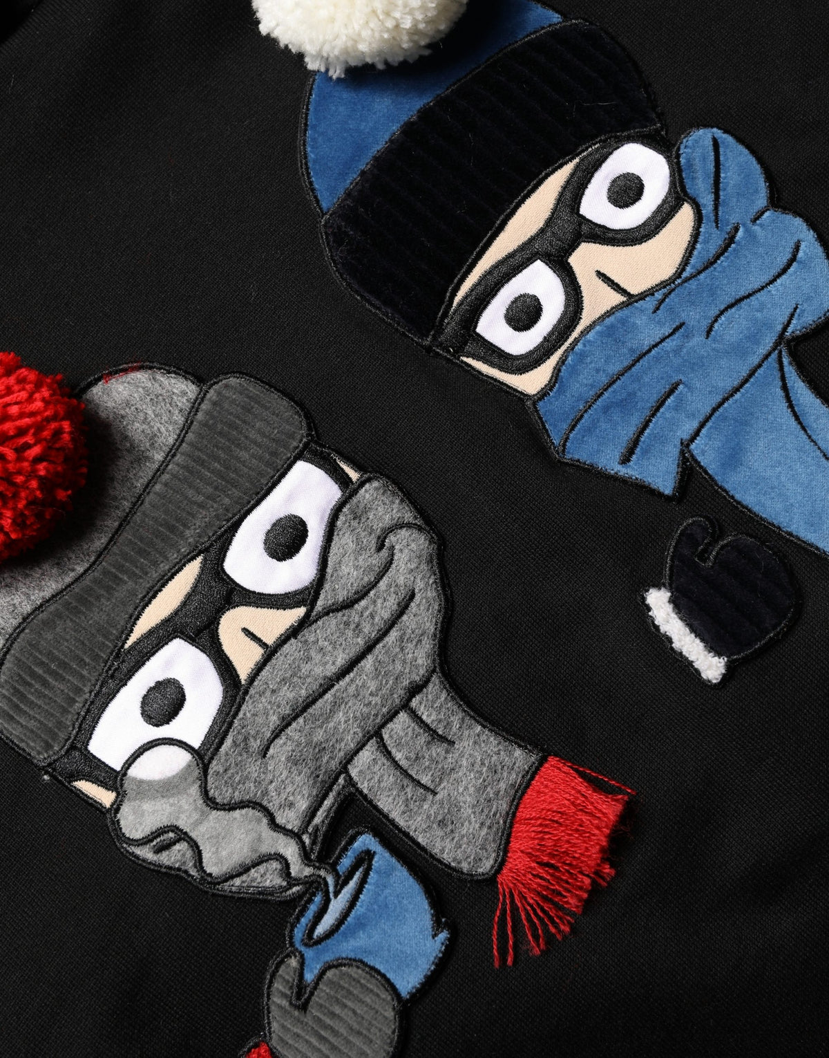 Dolce & Gabbana Men's Regular Fit Cotton Sweatshirt Hoodie - Black Multicolor