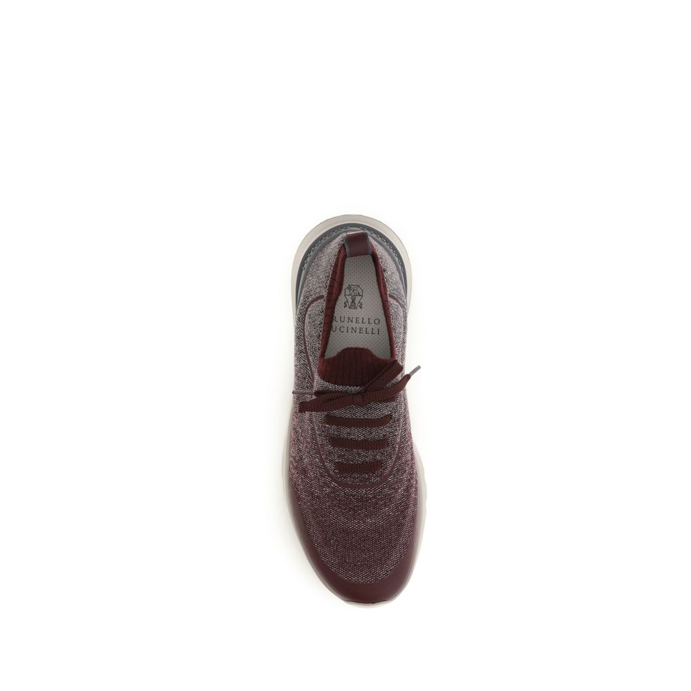 Athletic Sneakers Brunello Cucinelli men tu & cotton bordeaux featuring a avant-garde Men's Athletic TU & Cotton Sneakers design with a avant-garde athletic style for a refined finish.