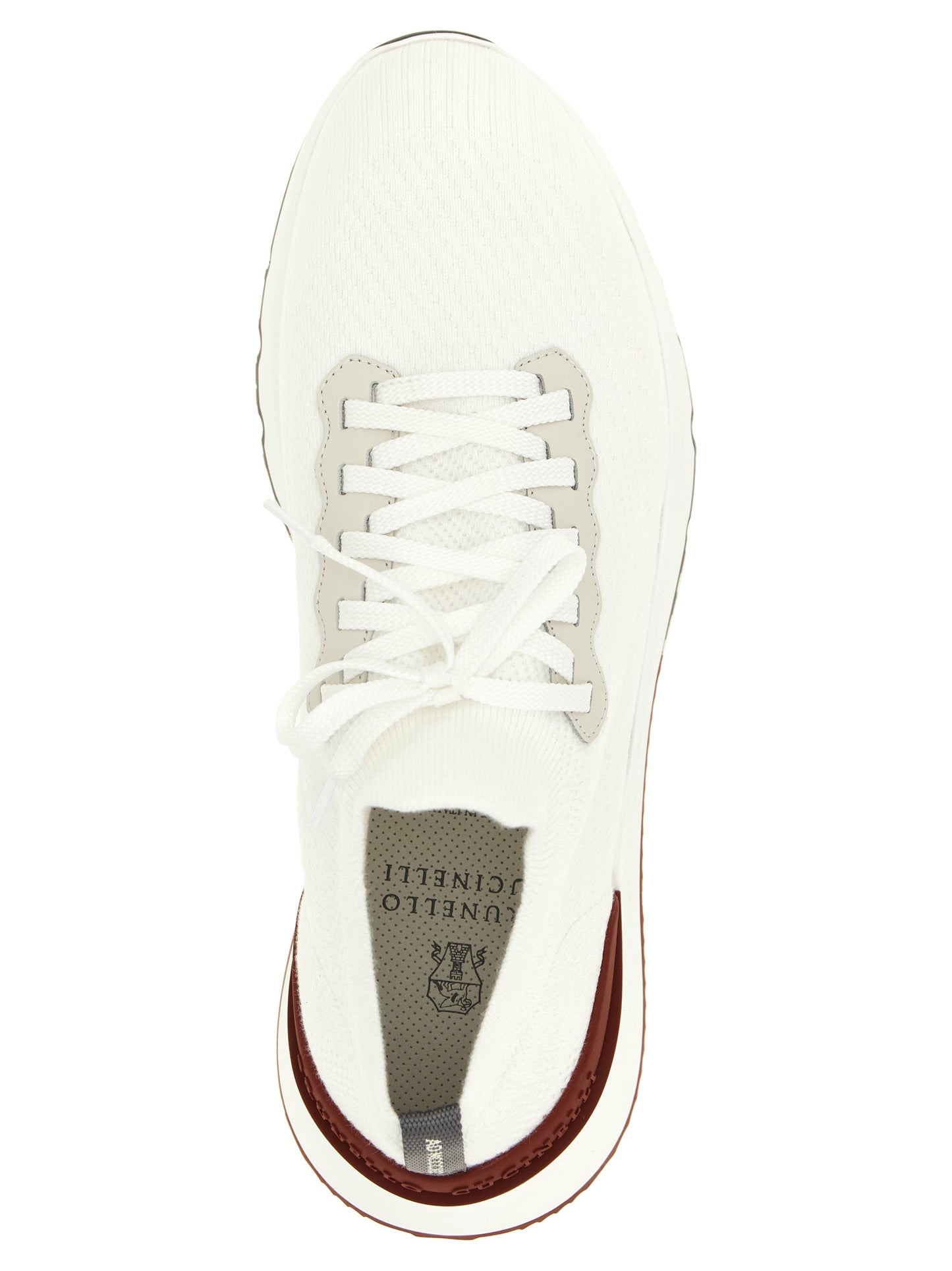 Athletic Sneakers by Brunello Cucinelli for men in polyolefin polyethylene & wool white showcases an impeccable silhouette, defined by an impeccable sock athletic style design that perfectly captures the essence of the Men's Sock Athletic Polyolefin Polyethylene & Wool Sneakers.