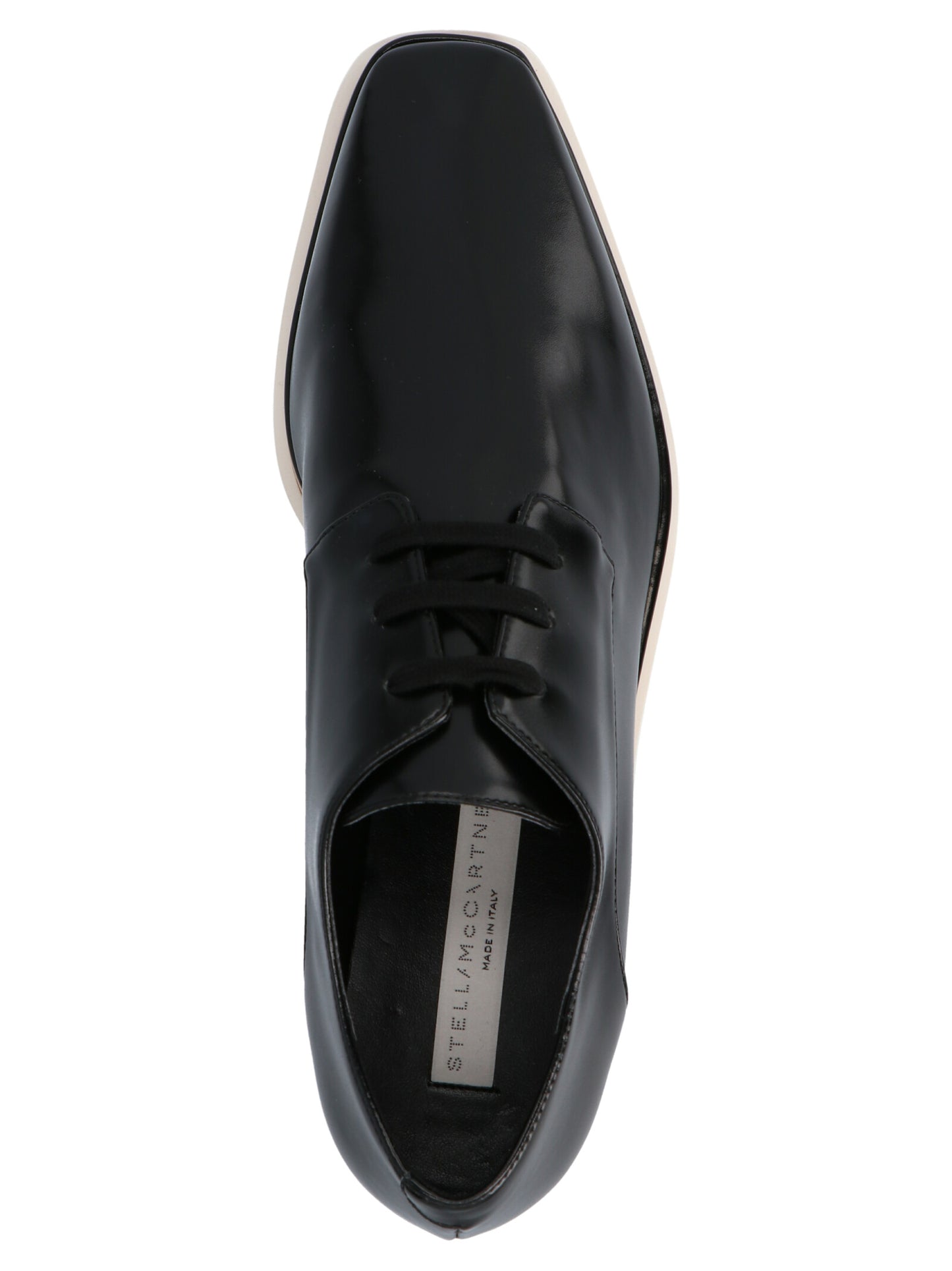 Stella McCartney Women's Polyester Polyethylene Polyurethane Leather Wedge Lace-Up Sandals - Black Signature