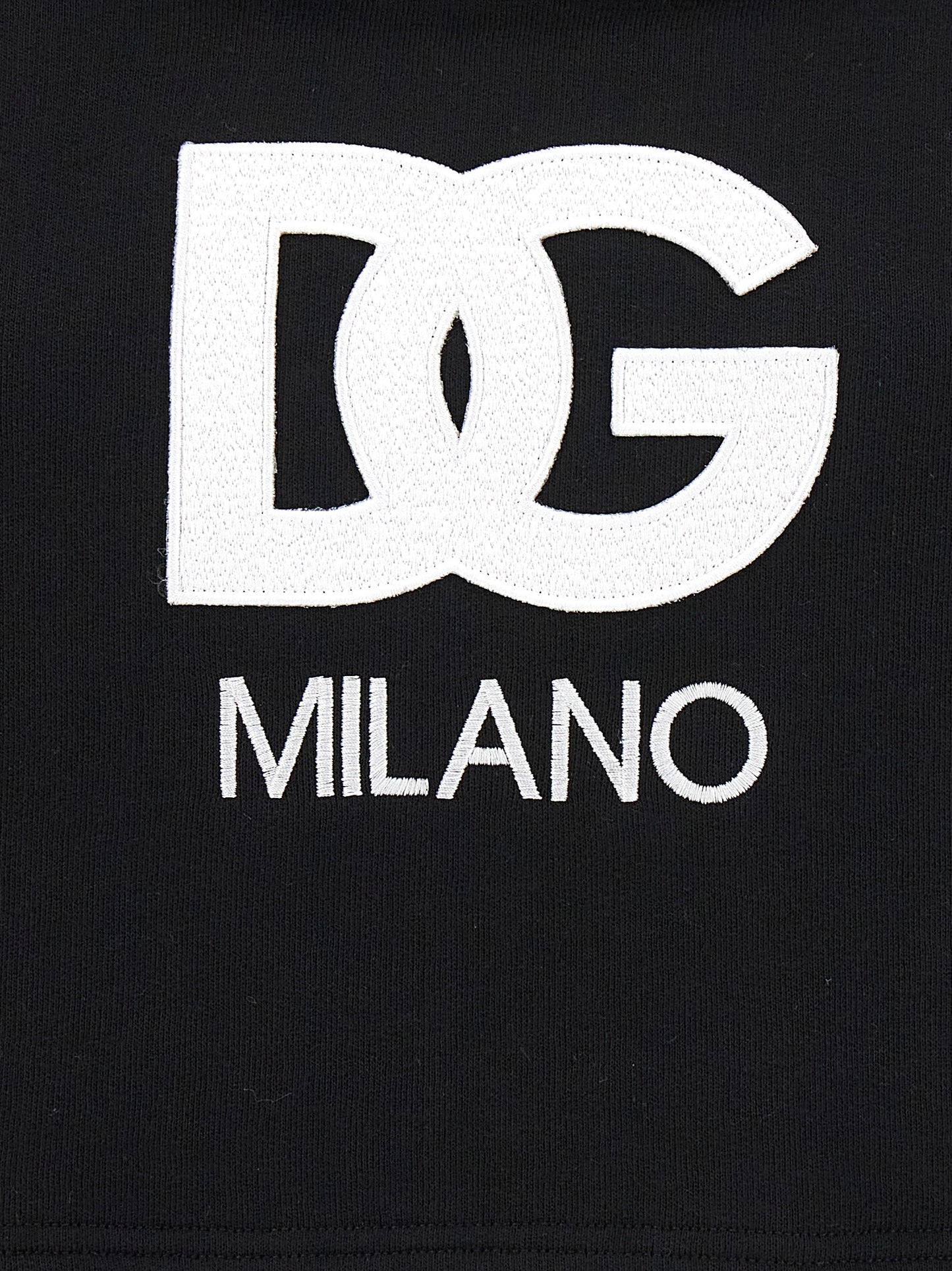 Sweatshirt Hoodie by Dolce & Gabbana for women in cotton polyester black features a authentic silhouette, showcasing a sophisticated and authentic detail for a refined finish.