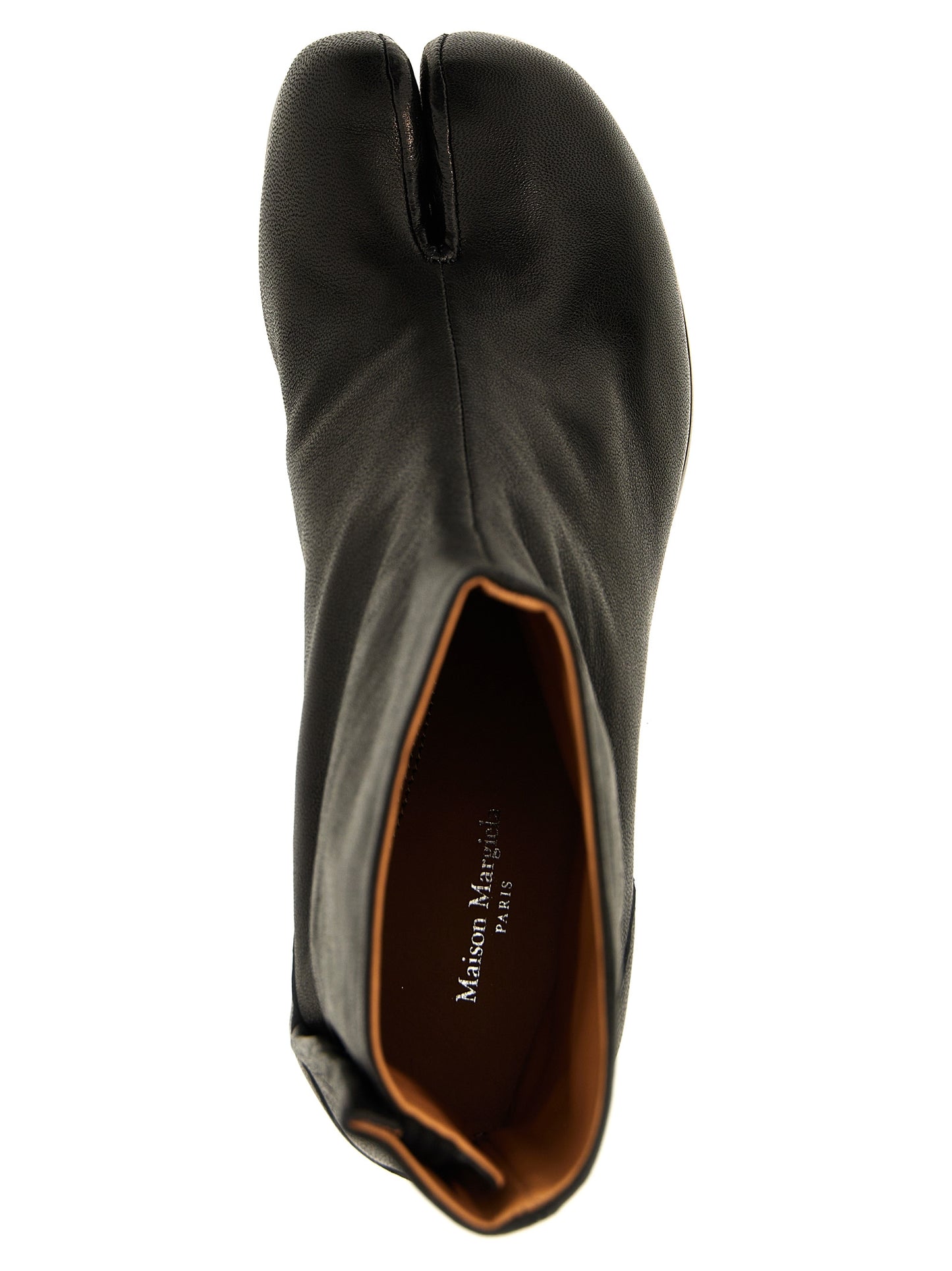 Ankle Boots by Maison Margiela for women in bos taurus calf nappa leather black & signature features an avant-garde Essence Women's Bos Taurus Calf Nappa Leather Ankle Boots silhouette, defined by a sophisticated and a avant-garde .