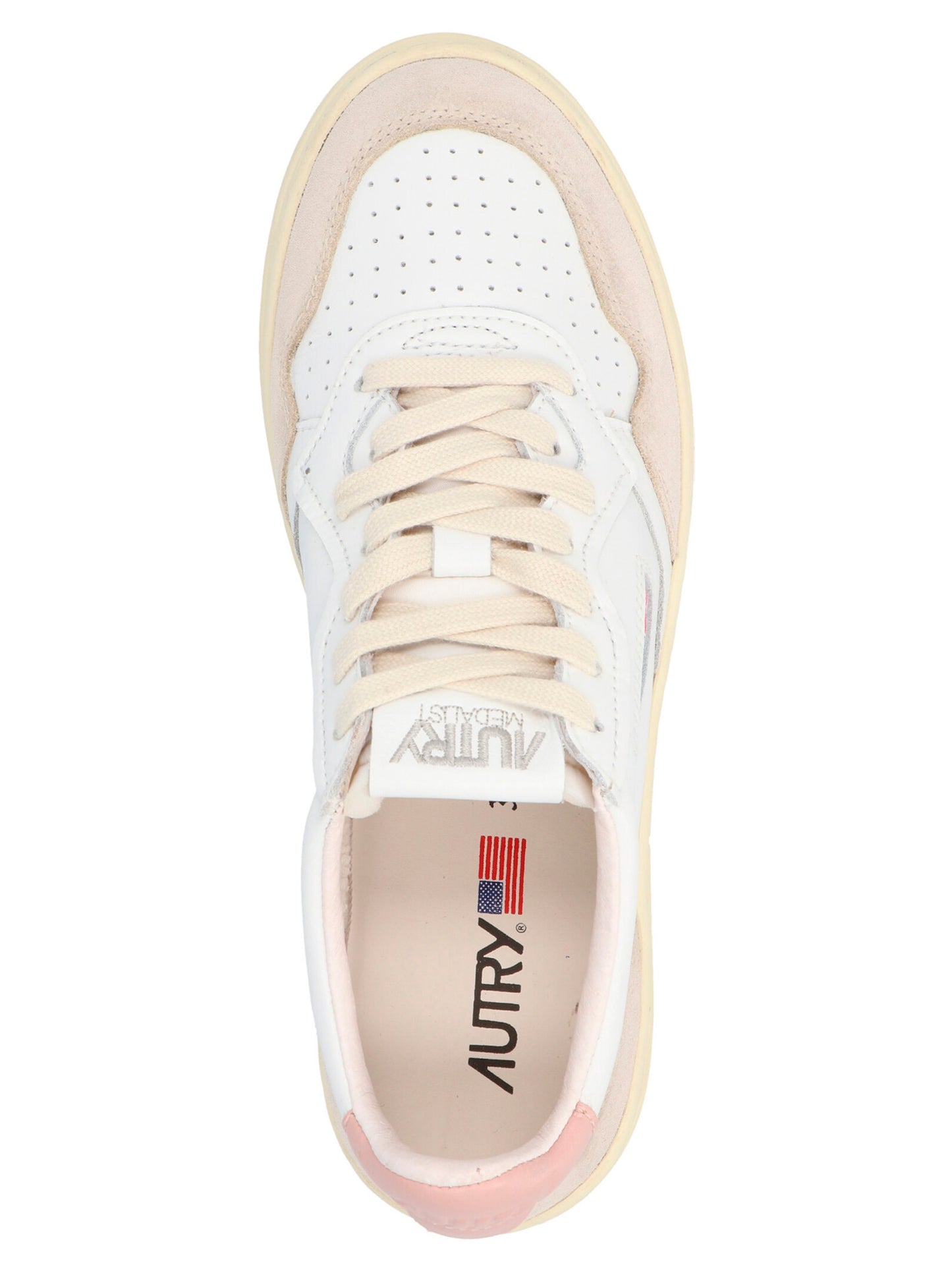 Autry Women's Fashion Nylon & Cowhide Suede Leather Sneakers - Multicolor Pink