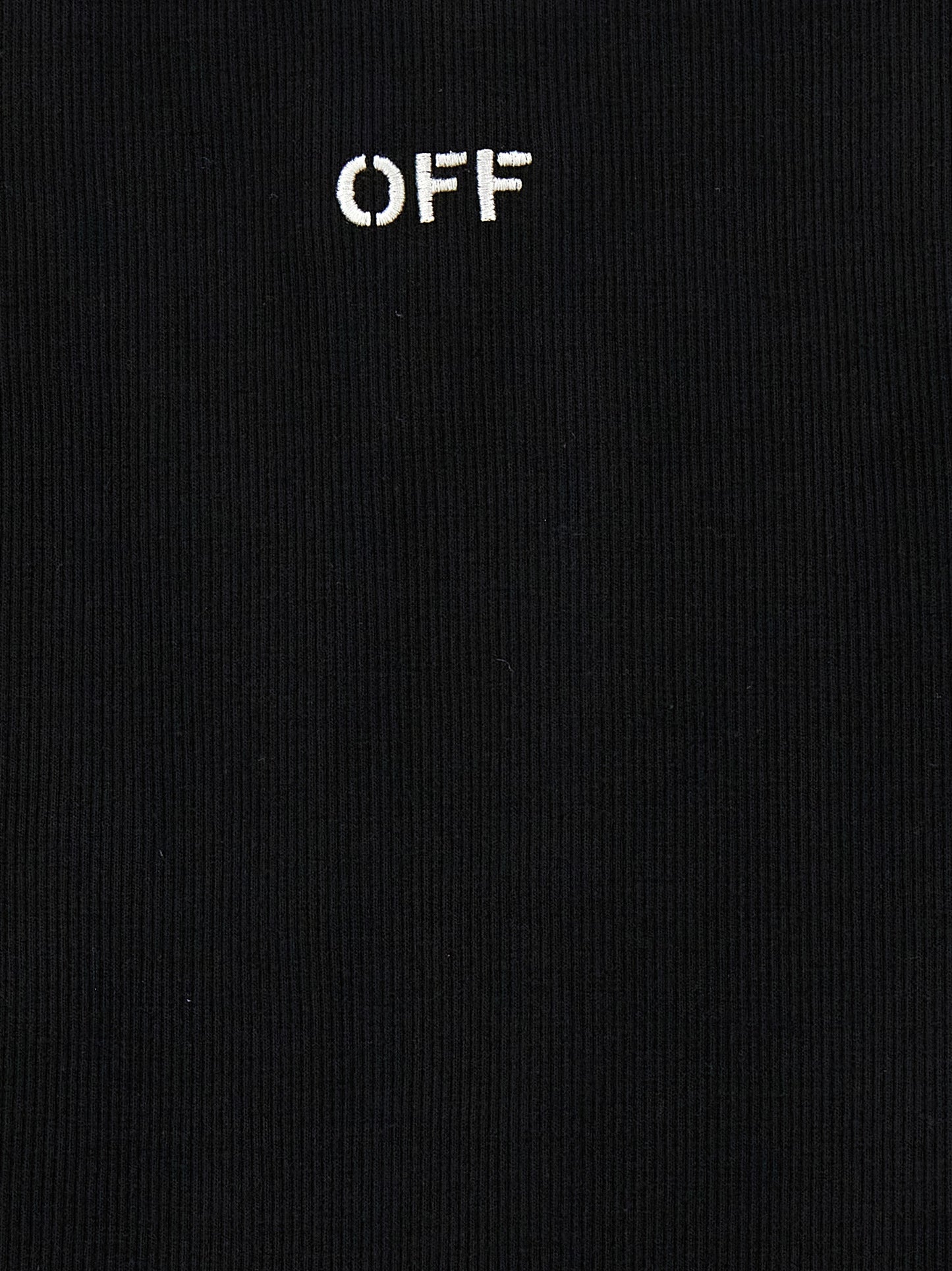 T-Shirt by Off-White for women in stretch cotton black & white showcases a unassuming silhouette, artfully detailed with a refined and unassuming for a sophisticated, contemporary look.