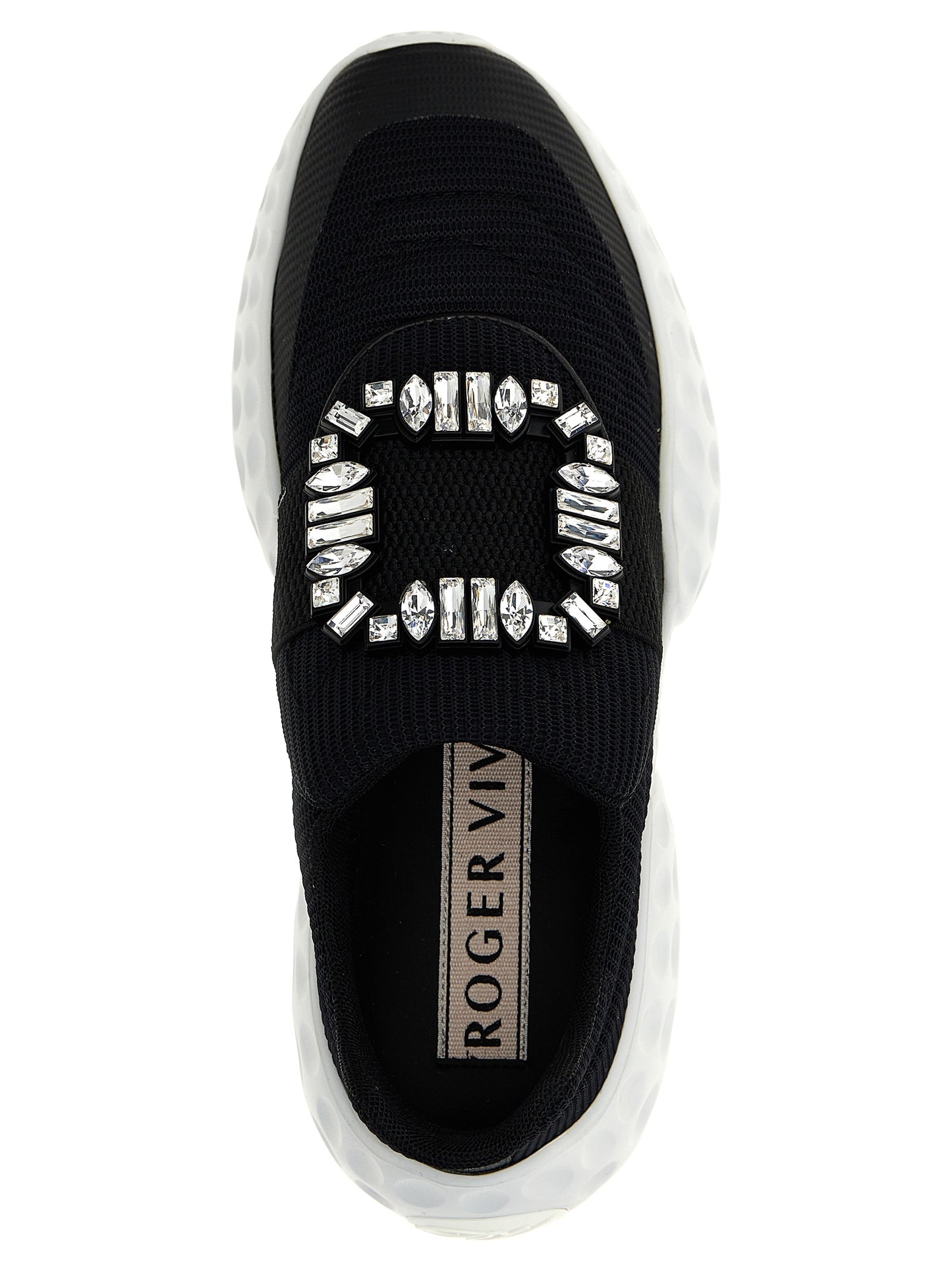 Athletic Sneakers Roger Vivier women nylon polyvinyl polyethylene & polyurethane bicolour, black & white featuring a avant-garde Viv Women's Slip On Nylon Polyvinyl Polyethylene & Polyurethane Athletic Sneakers design with a avant-garde slip-on style for a refined finish.