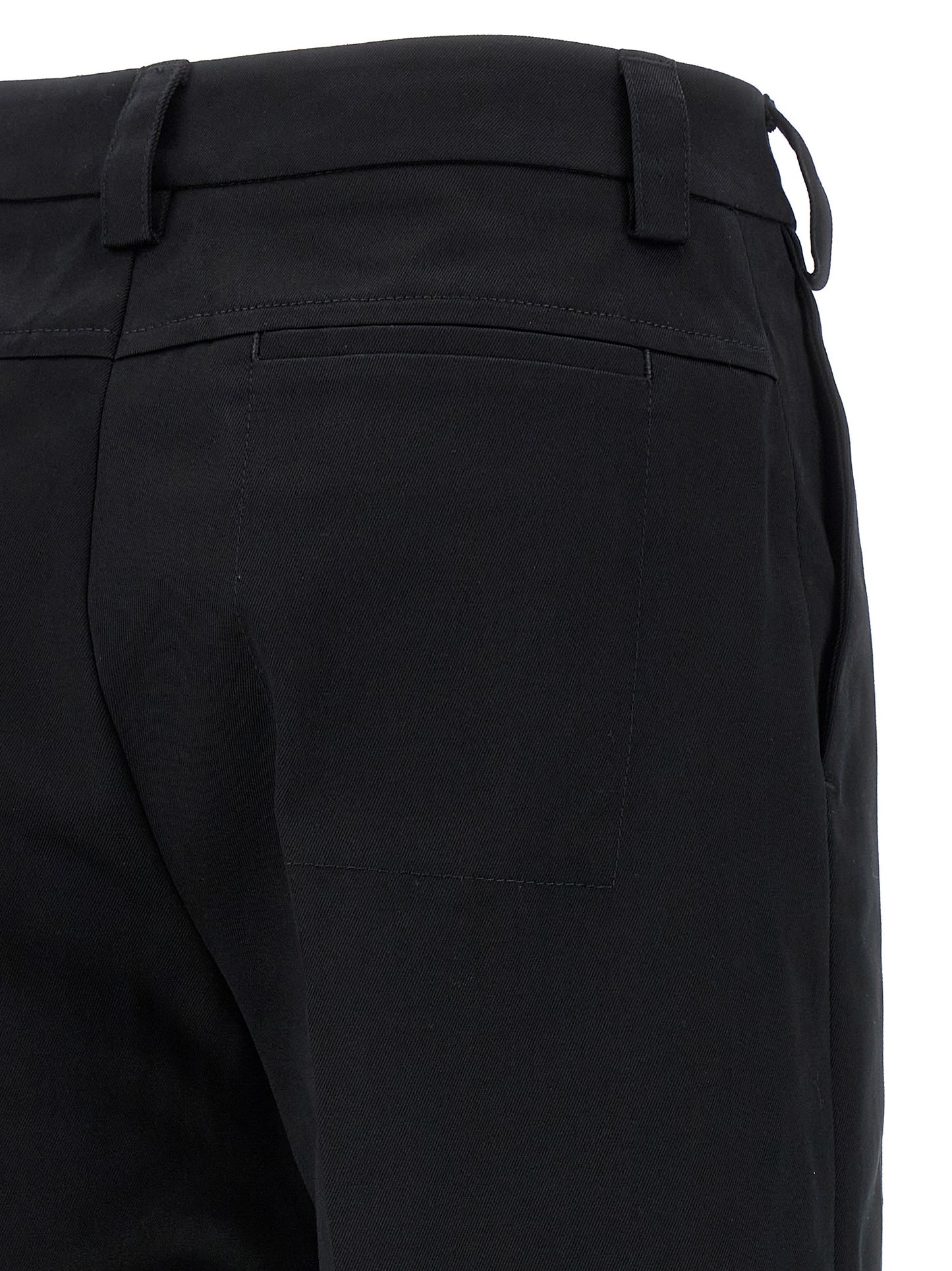 Casual Pants by THELATEST for women in cotton canvas black features an sophisticated and wide with a precise long, creating a sophisticated and sophisticated silhouette.