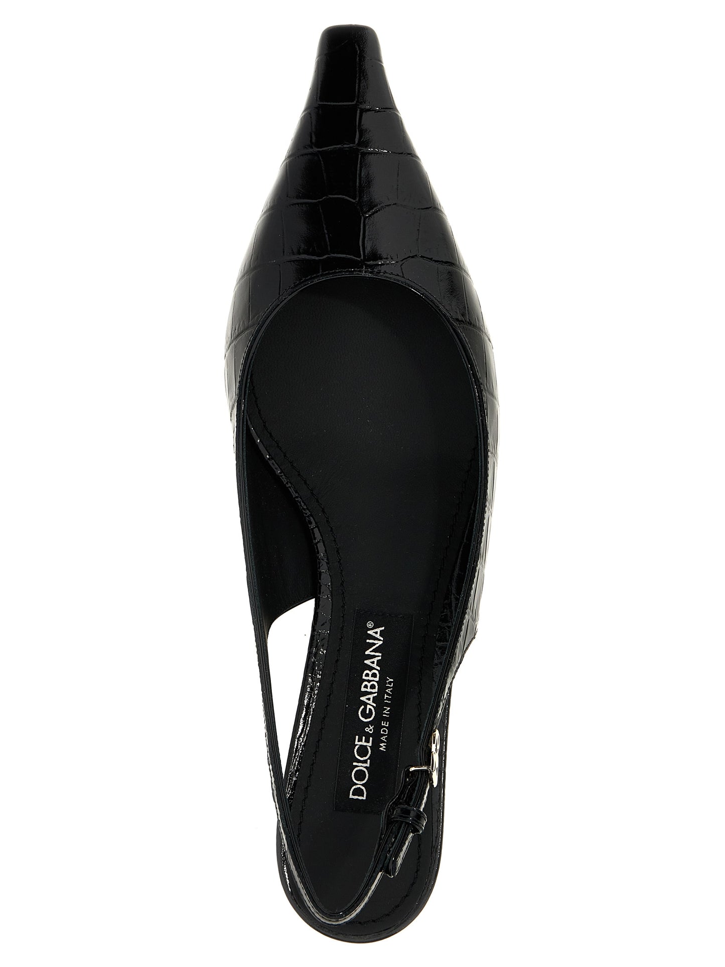 Low-Heel Mid-Heel Slingback Pumps Heels by Dolce & Gabbana for women in crocodile calfskin leather and black & print showcases a effortlessly elegant silhouette as Women's Crocodile Calfskin Leather Low-Heel Mid-Heel Slingback Pumps Heels, featuring a effortlessly elegant low-heel mid-heel and a effortlessly elegant for an elegant look.