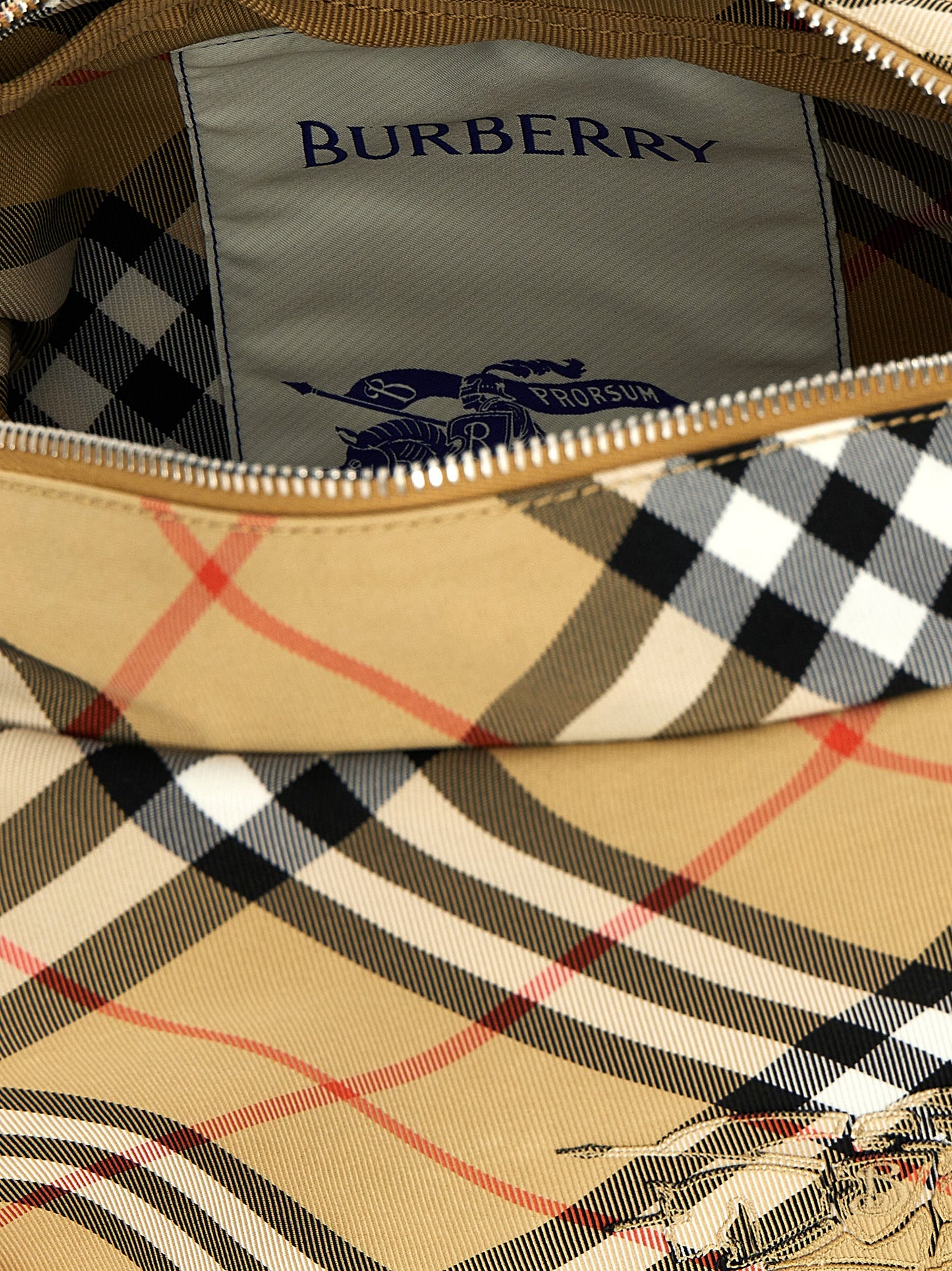 Crossbody Messenger Bag by Burberry for men in polyester & polyurethane beige & print showcases a stylish Polyester & Polyurethane Crossbody Messenger Bag design, featuring a secure zipper and ample with versatile crossbody-strap, shoulder-strap & adjustable-strap for a stylish look.