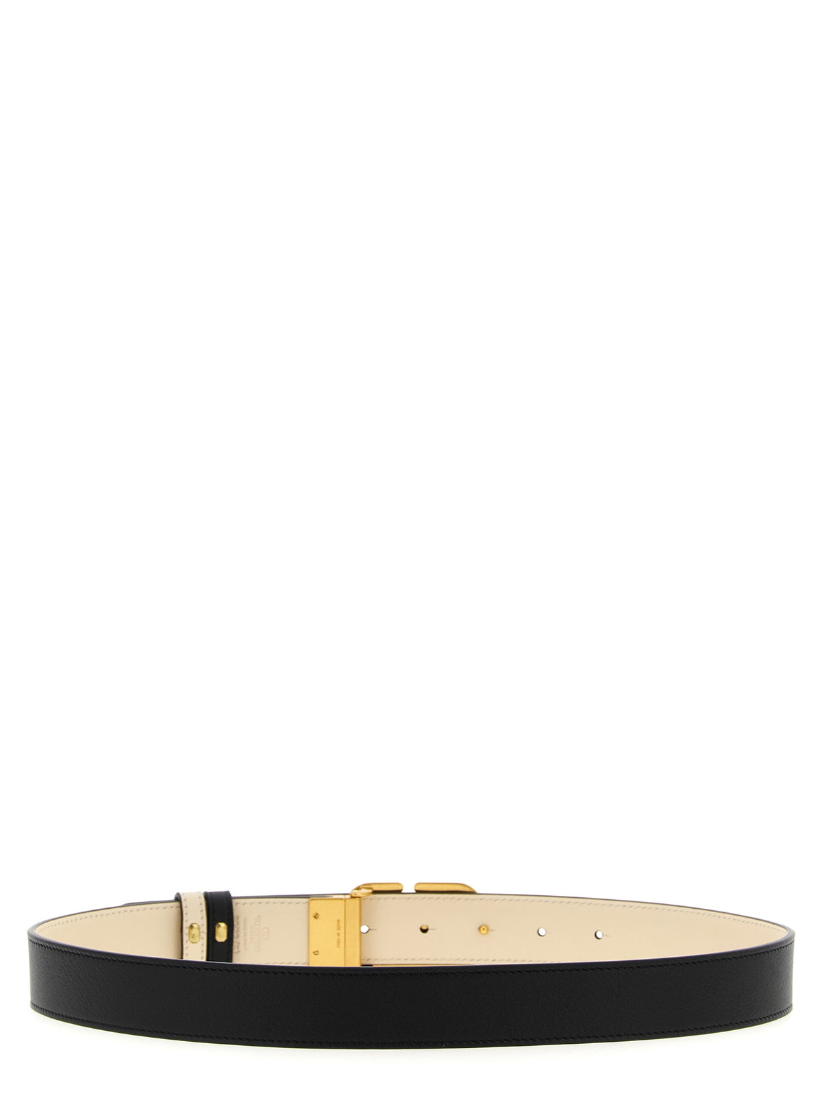 Valentino Garavani V Logo Calfskin Leather Belt - Multicolor Signature