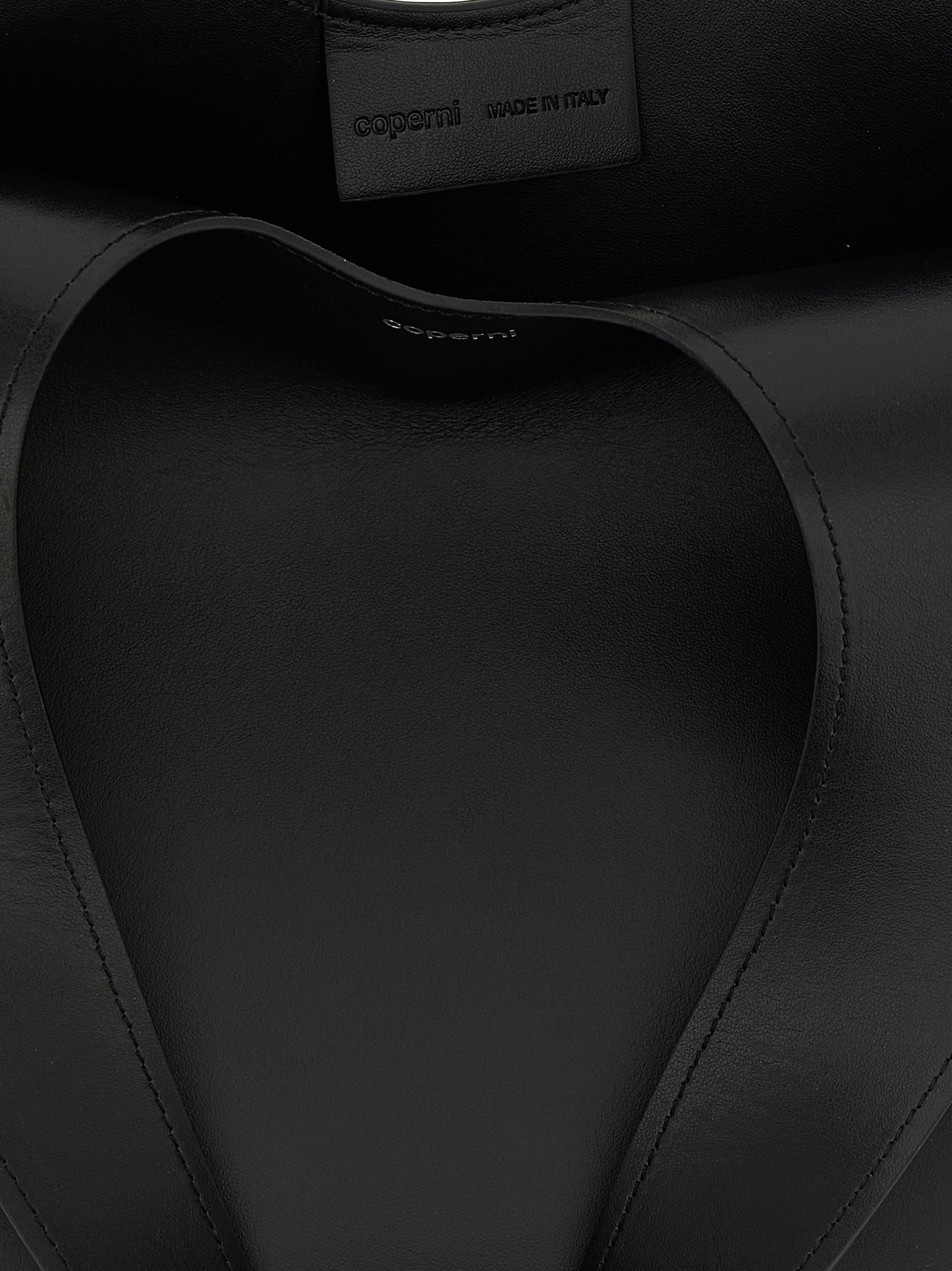 Shoulder Bag by Coperni for women in leather black features a effortless sophistication silhouette, secured by a with ample and versatile shoulder-strap & handle for a effortless sophistication finish.