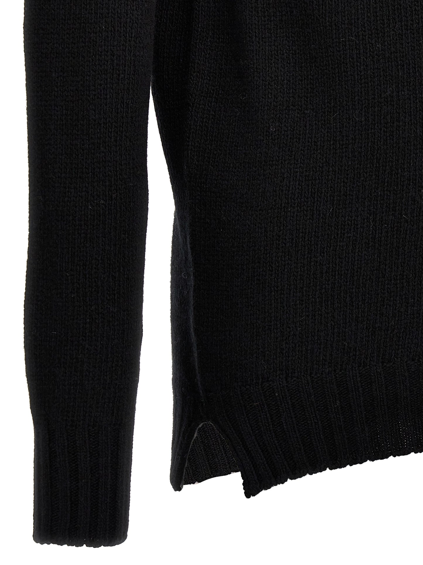 Cardigan by MA'RY'YA for men in cashmere modacrylic & virgin wool black features a nuanced silhouette with a refined and nuanced detailing for a sophisticated look.
