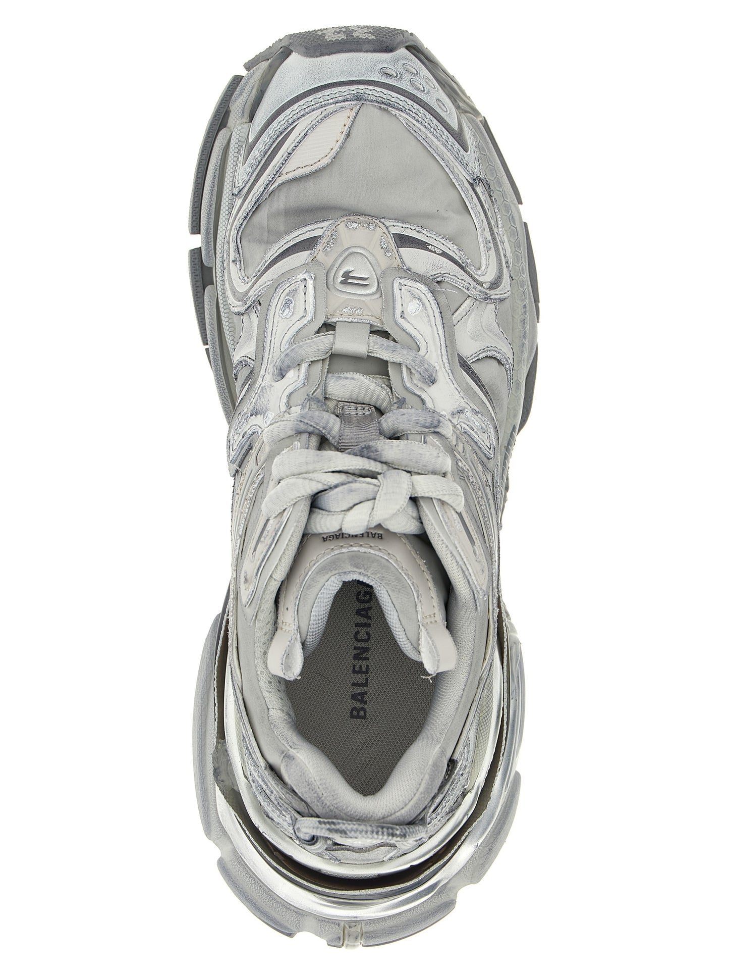 Athletic Sneakers by Balenciaga for women in polyester polyurethane polyethylene gray features an exquisite silhouette, showcasing the premium athletic style of the Aren Women's Athletic Polyester Polyurethane Polyethylene Sneakers with an exquisite finish.
